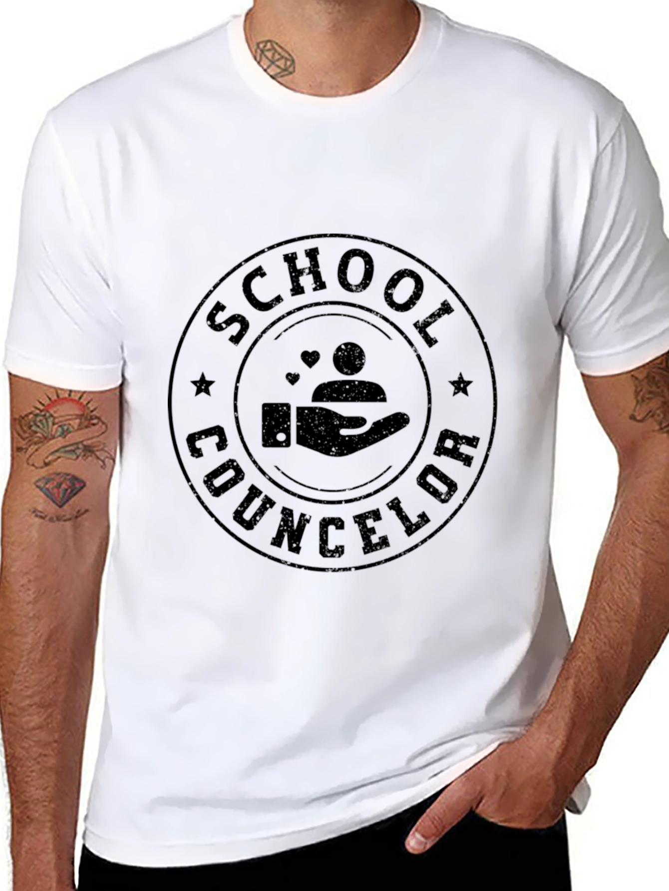 School Counselor T-Shirt - Helping Hand Graphic - 8