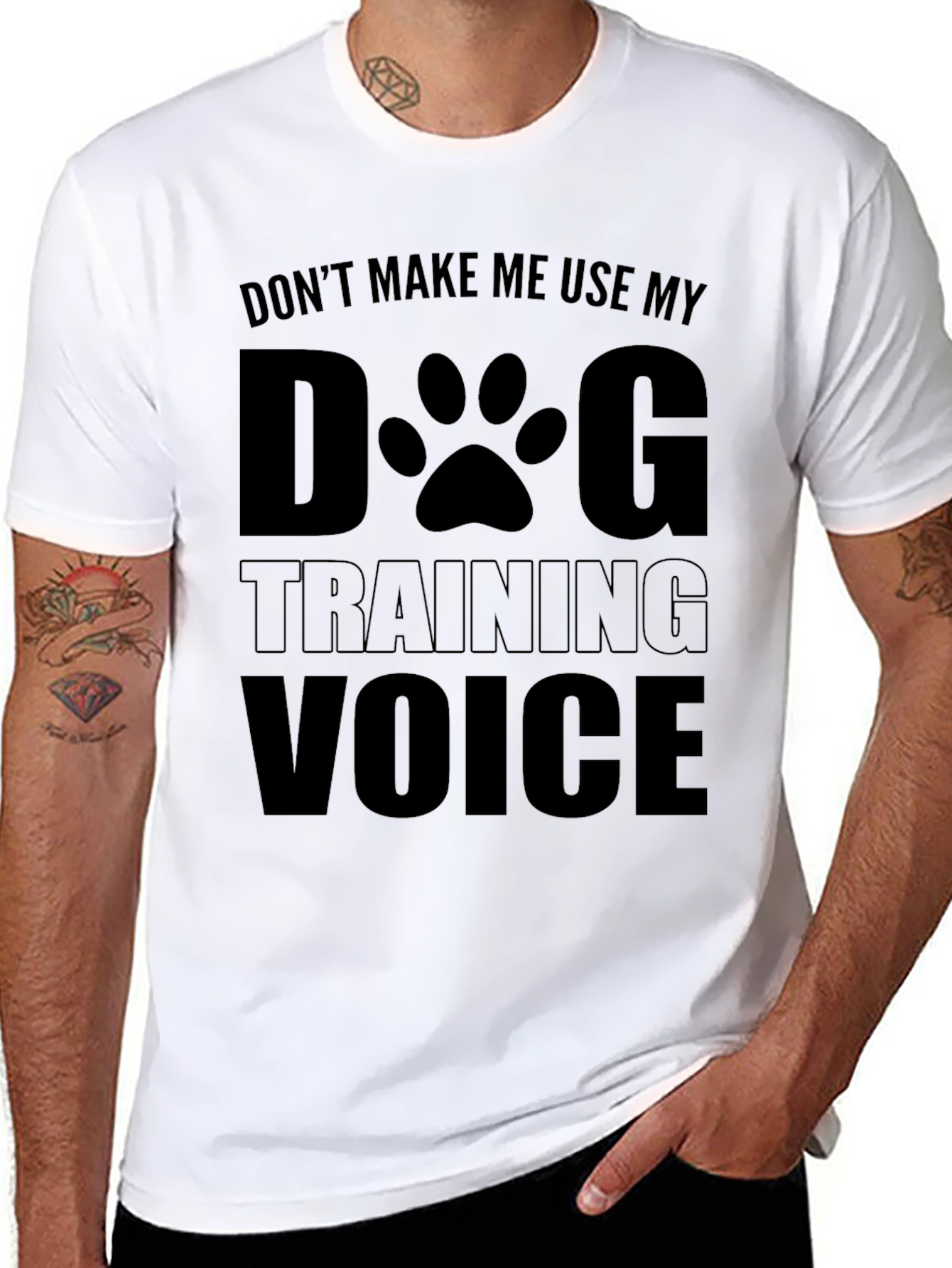Black Dog Training Voice Black T-Shirt view 8