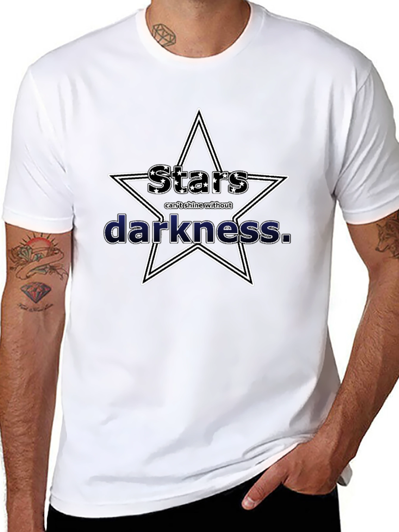 Black Stars Can't Shine Without Darkness T-Shirt view 8
