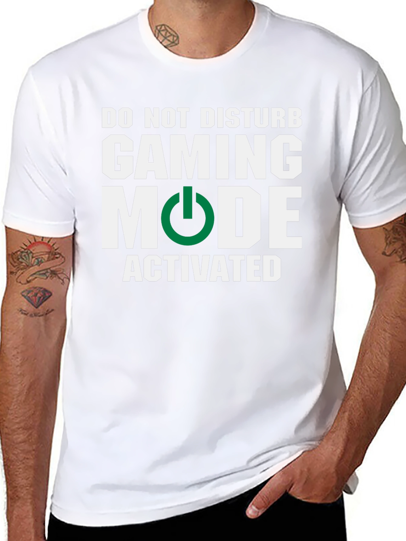 Black Gaming Mode Activated T-Shirt - Gamer Apparel view 8