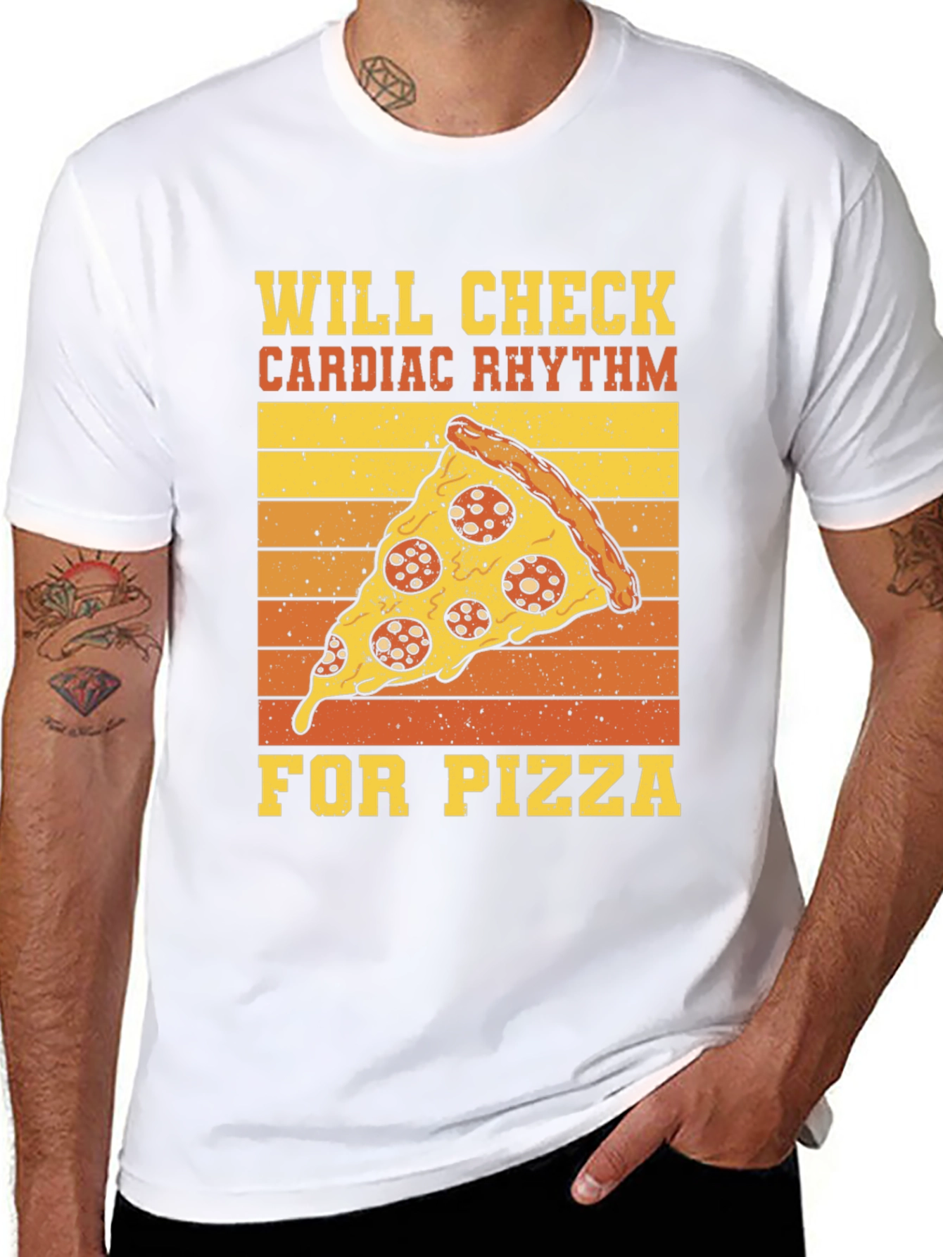 Black Will Check Cardiac Rhythm For Pizza T-Shirt view 8