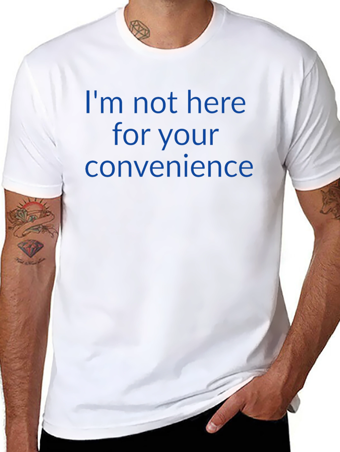 Black Sarcastic Tee: I'm Not Here for Your Convenience view 8