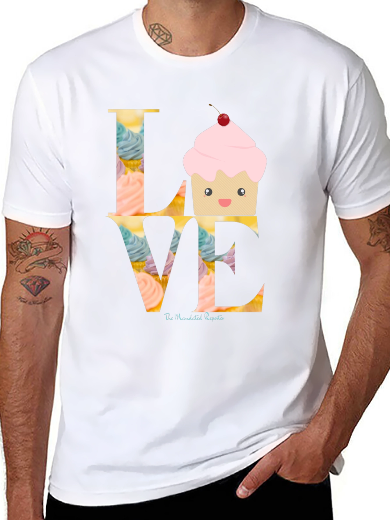 Black Love Cupcake Graphic T-Shirt view 8