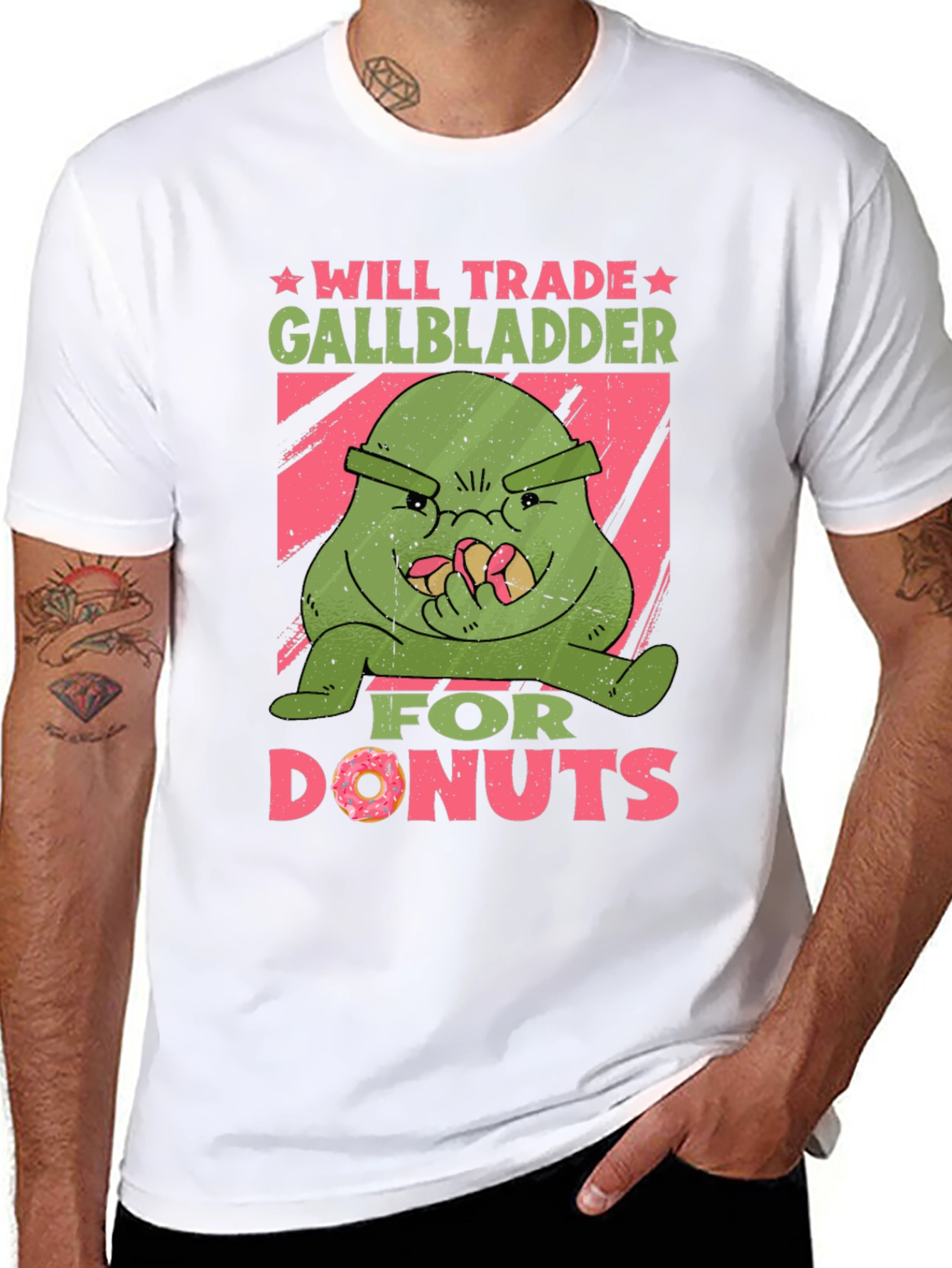 Black Will Trade Gallbladder for Donuts Graphic Tee view 8
