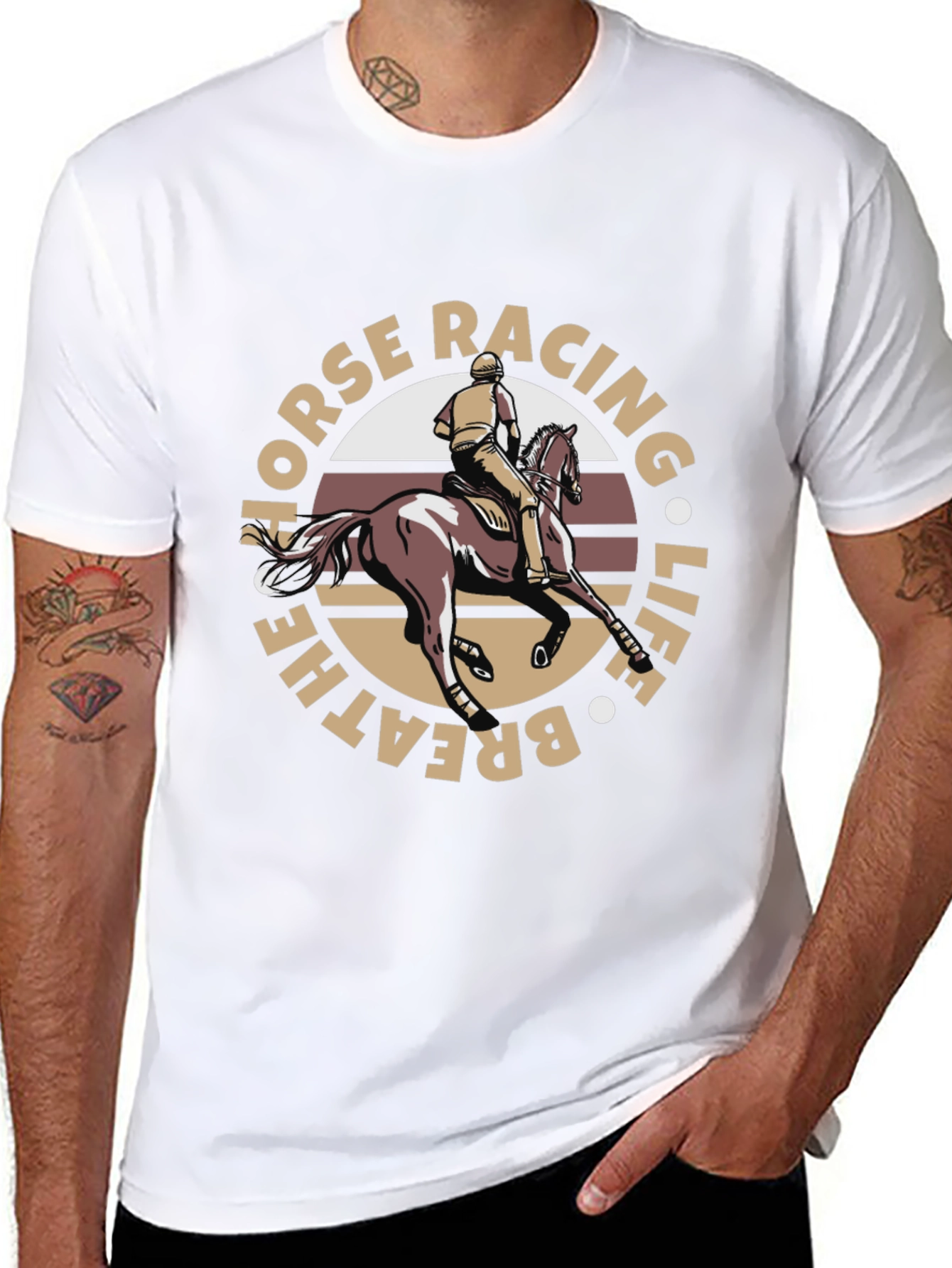 Black Horse Racing Graphic Tee view 8