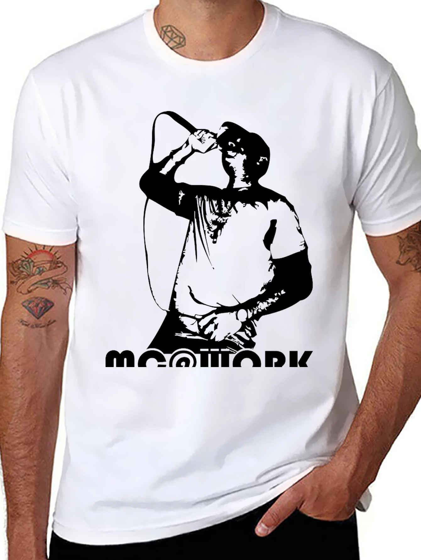 Black Moowork Black Graphic T-Shirt view 8