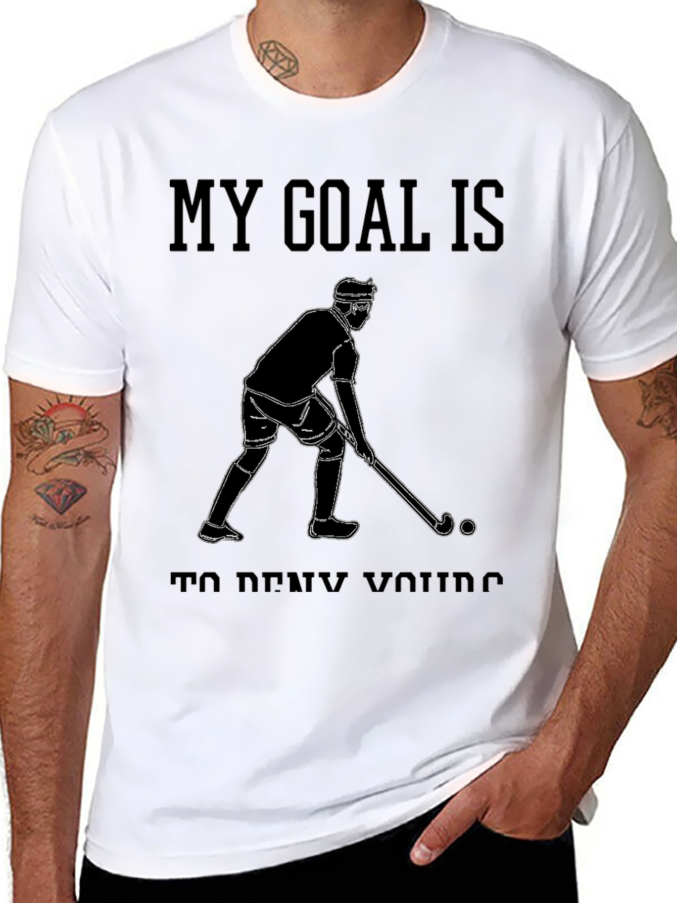 Black Hockey Goal T-Shirt view 8