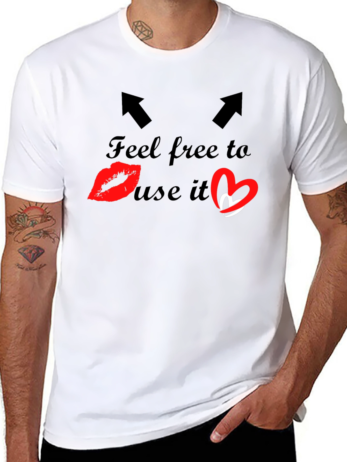 Black Feel Free To Use It Black Graphic Tee view 8