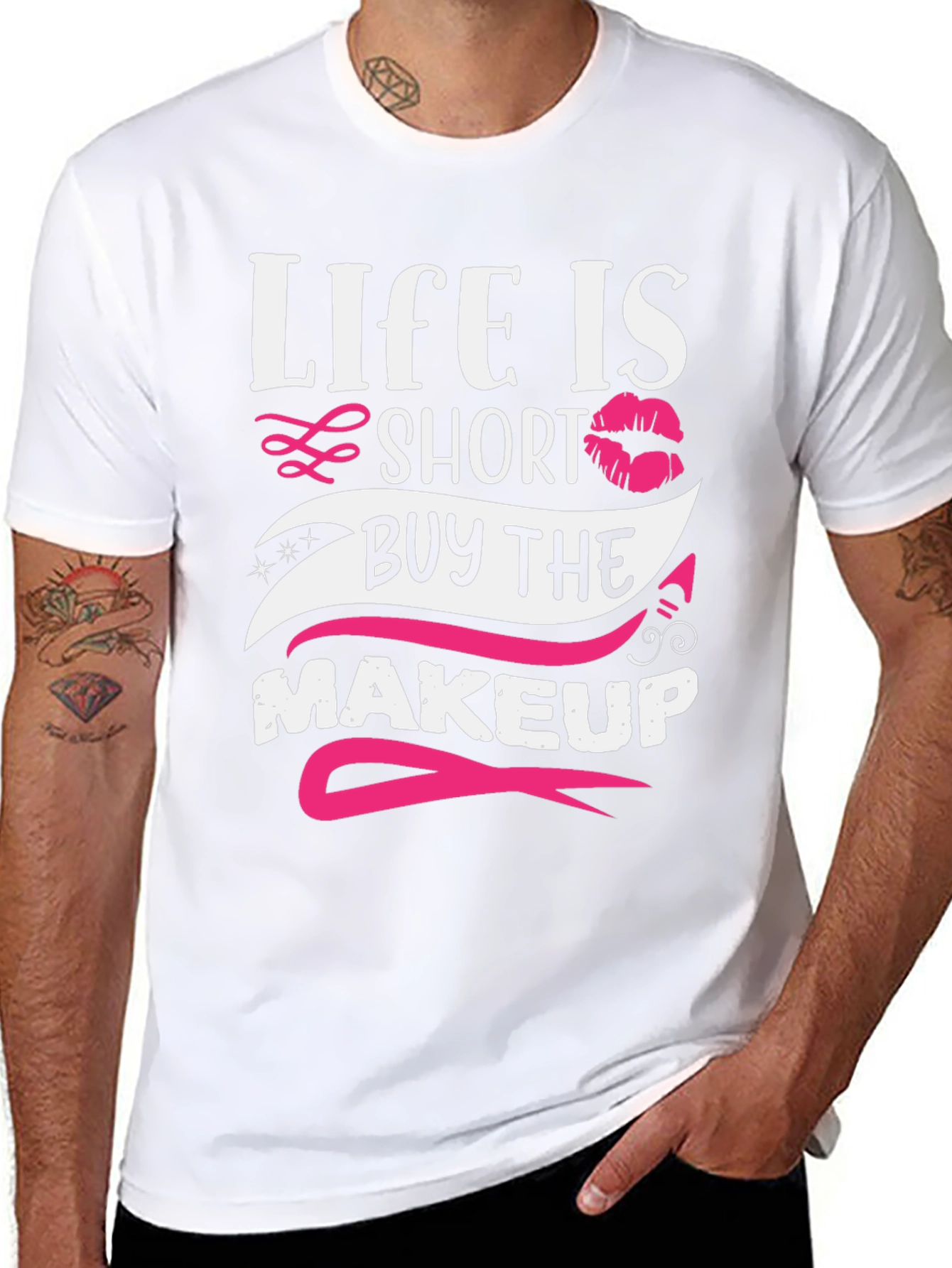 Black Life is Short Buy Makeup T-Shirt view 8