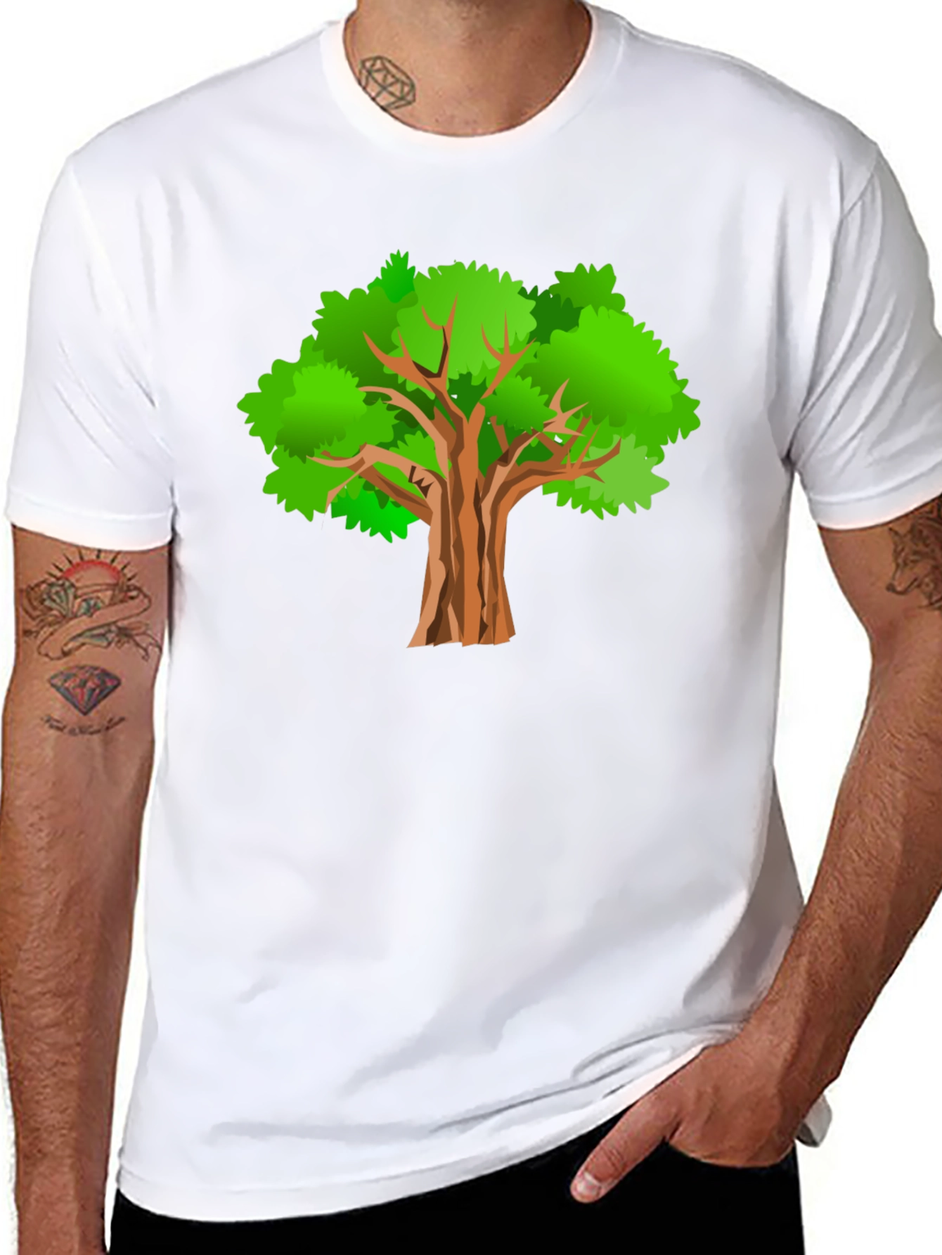 Tree Graphic Tee - Nature Inspired Design - 8