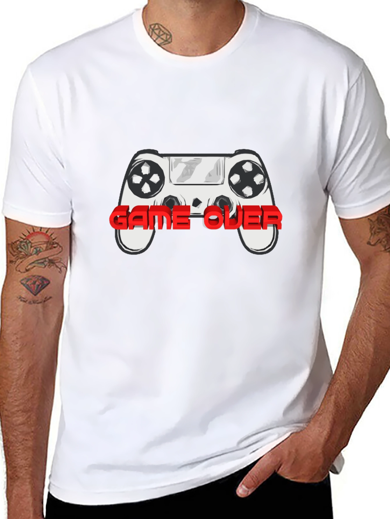 Black Game Over T-Shirt - Gamer Style view 8