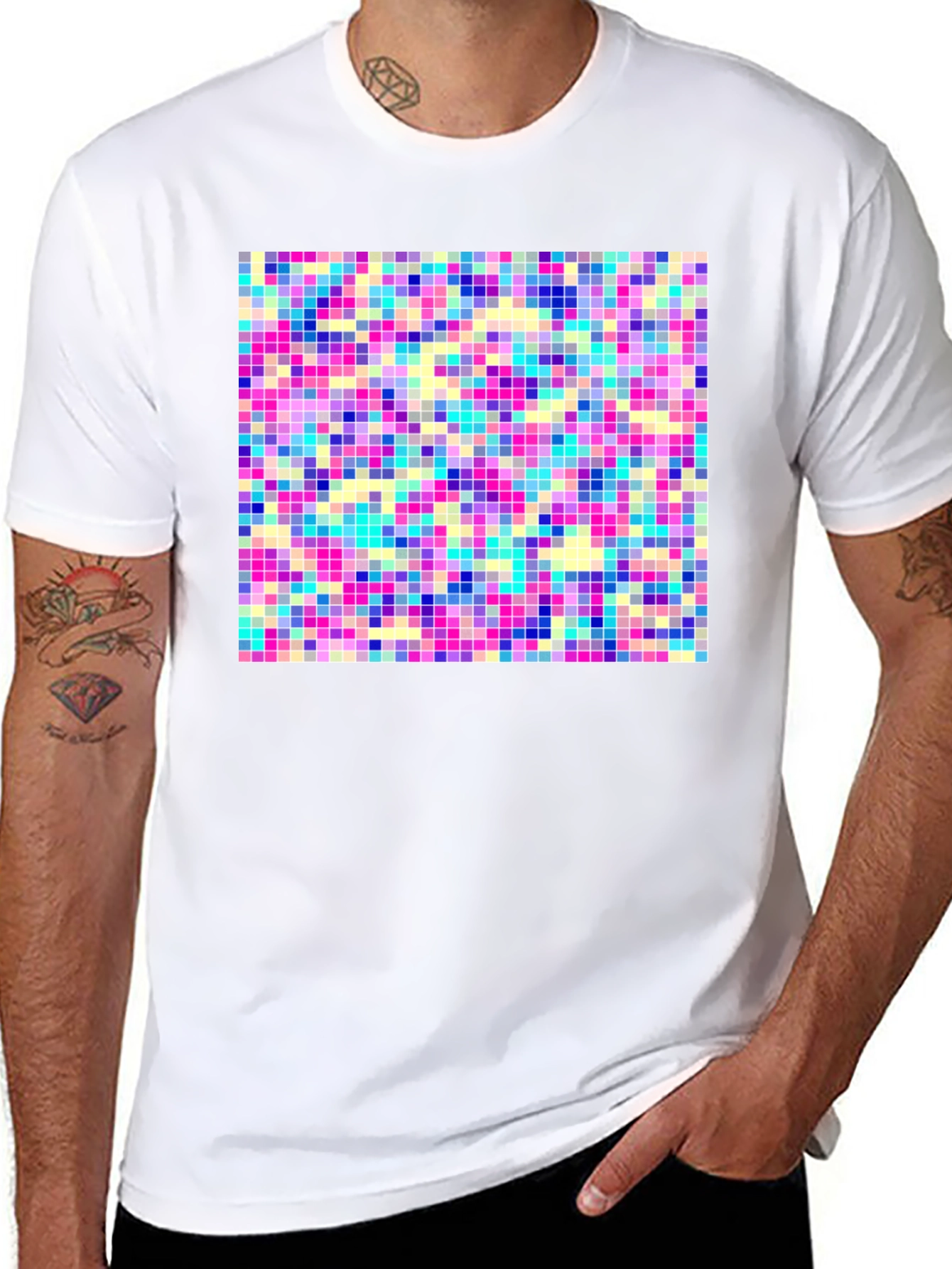 Black Pixel Art T-Shirt - Retro Style view 8