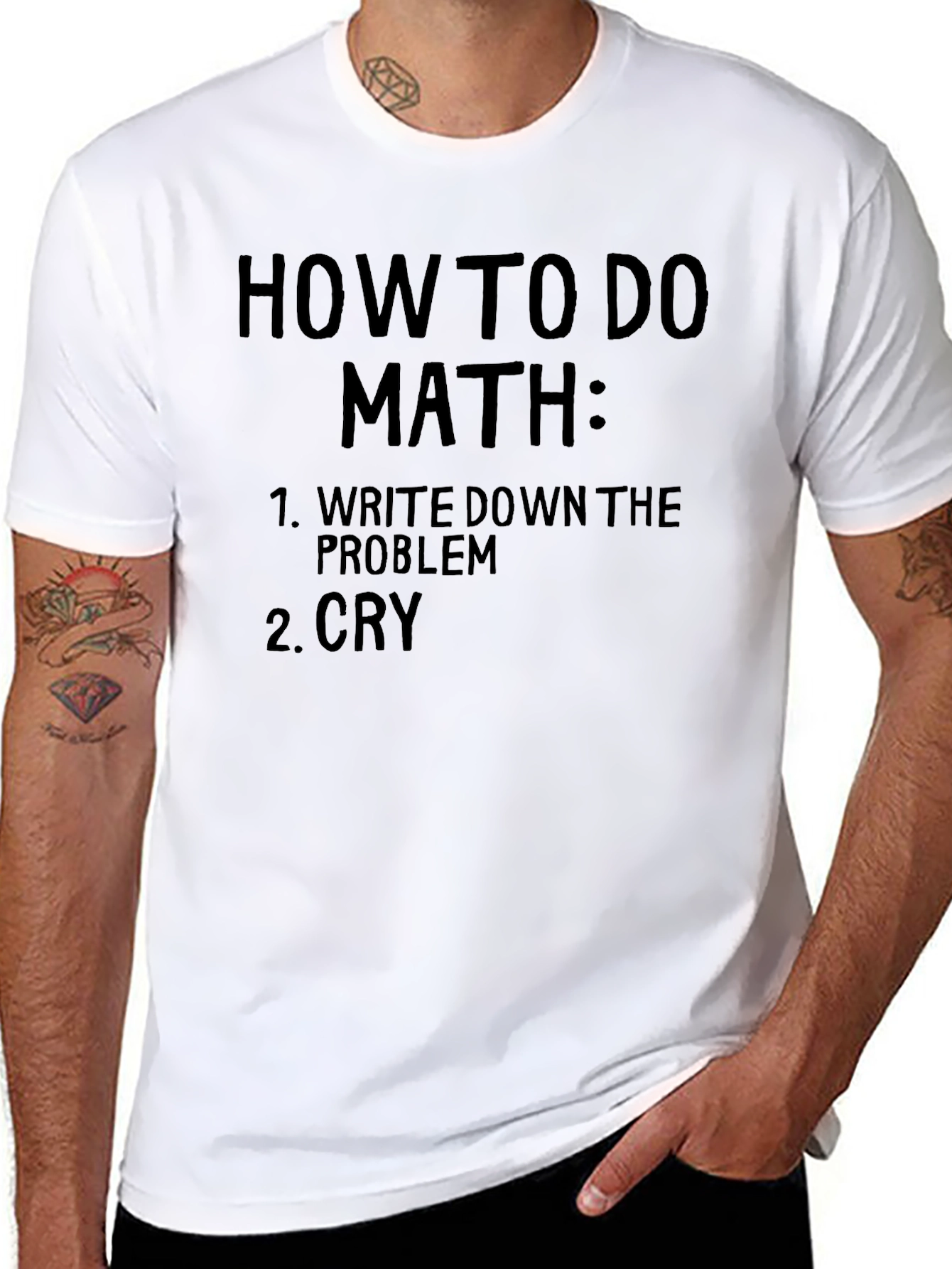 Black How To Do Math Black T-Shirt - Funny & Relatable! view 8