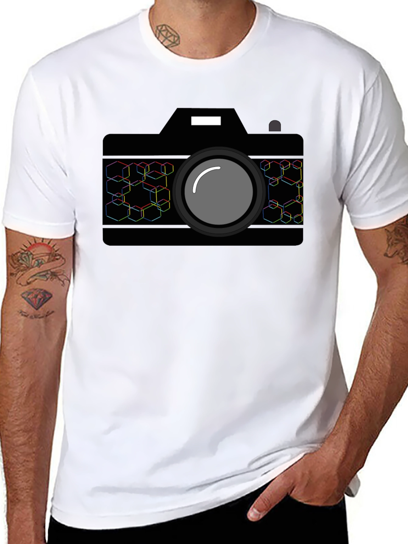 Black Camera Graphic Tee - Black view 8