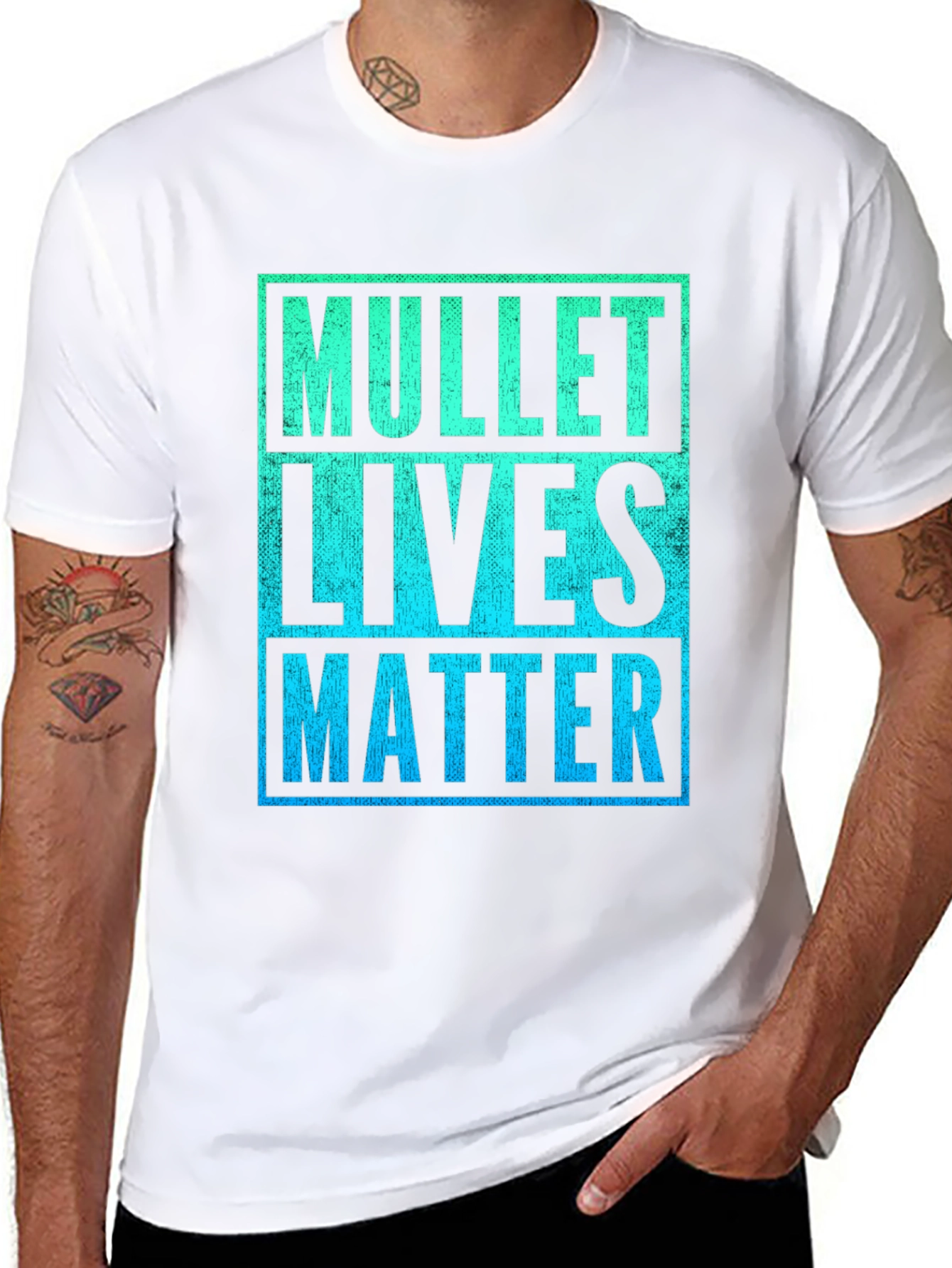 Black Mullet Lives Matter Graphic Tee view 8