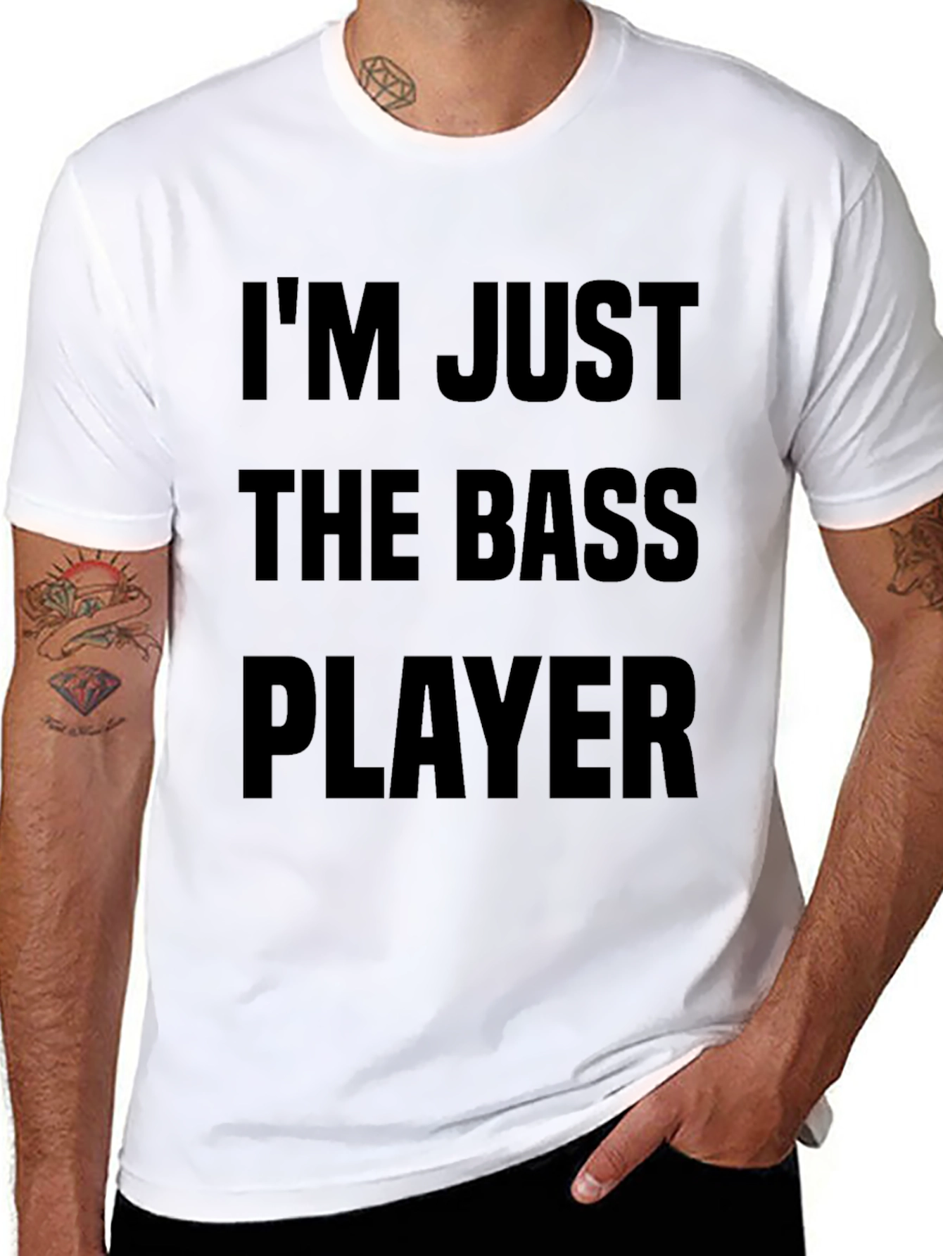 Black Bass Player T-Shirt - Music Lover Tee view 8