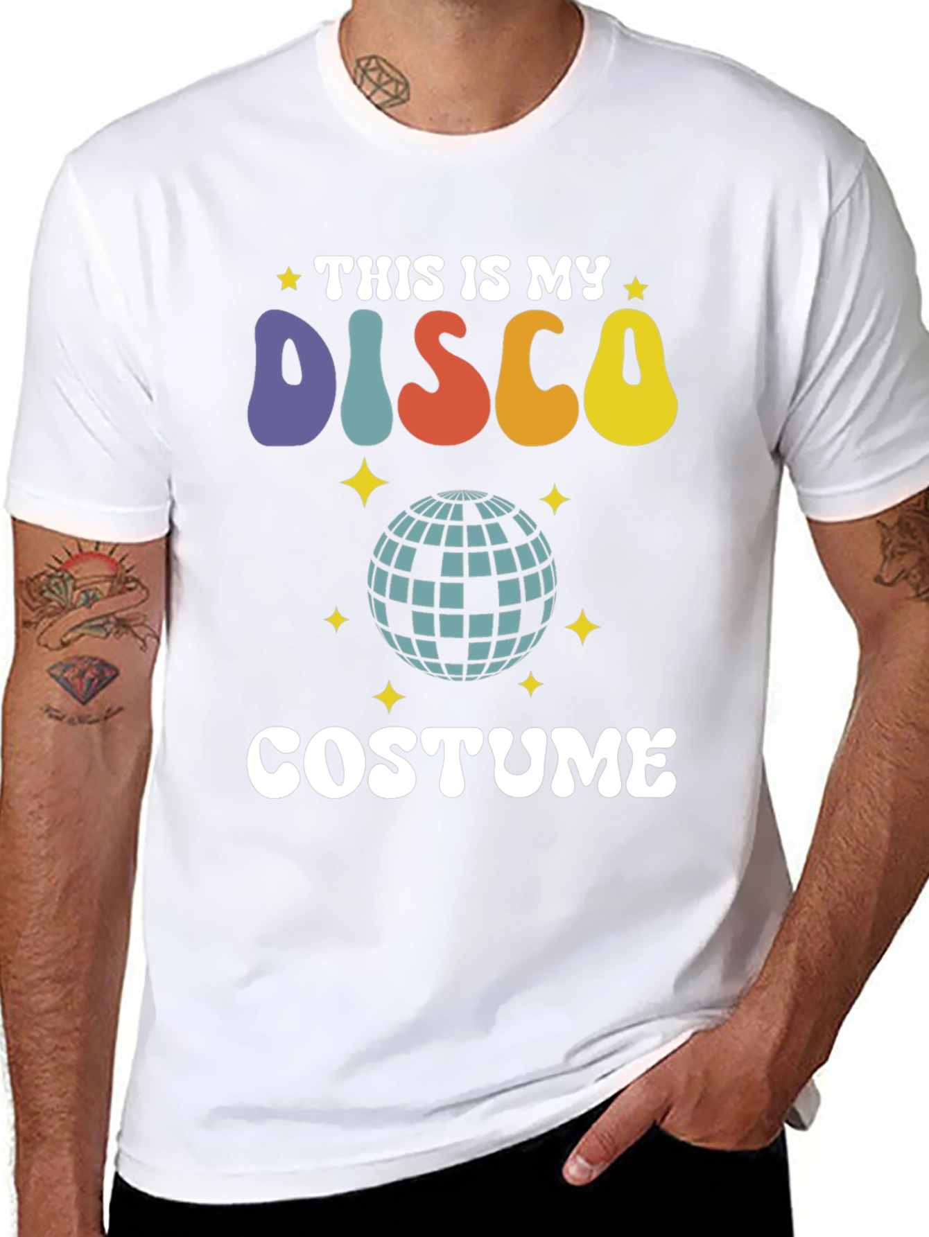 Black This Is My Disco Costume T-Shirt view 8