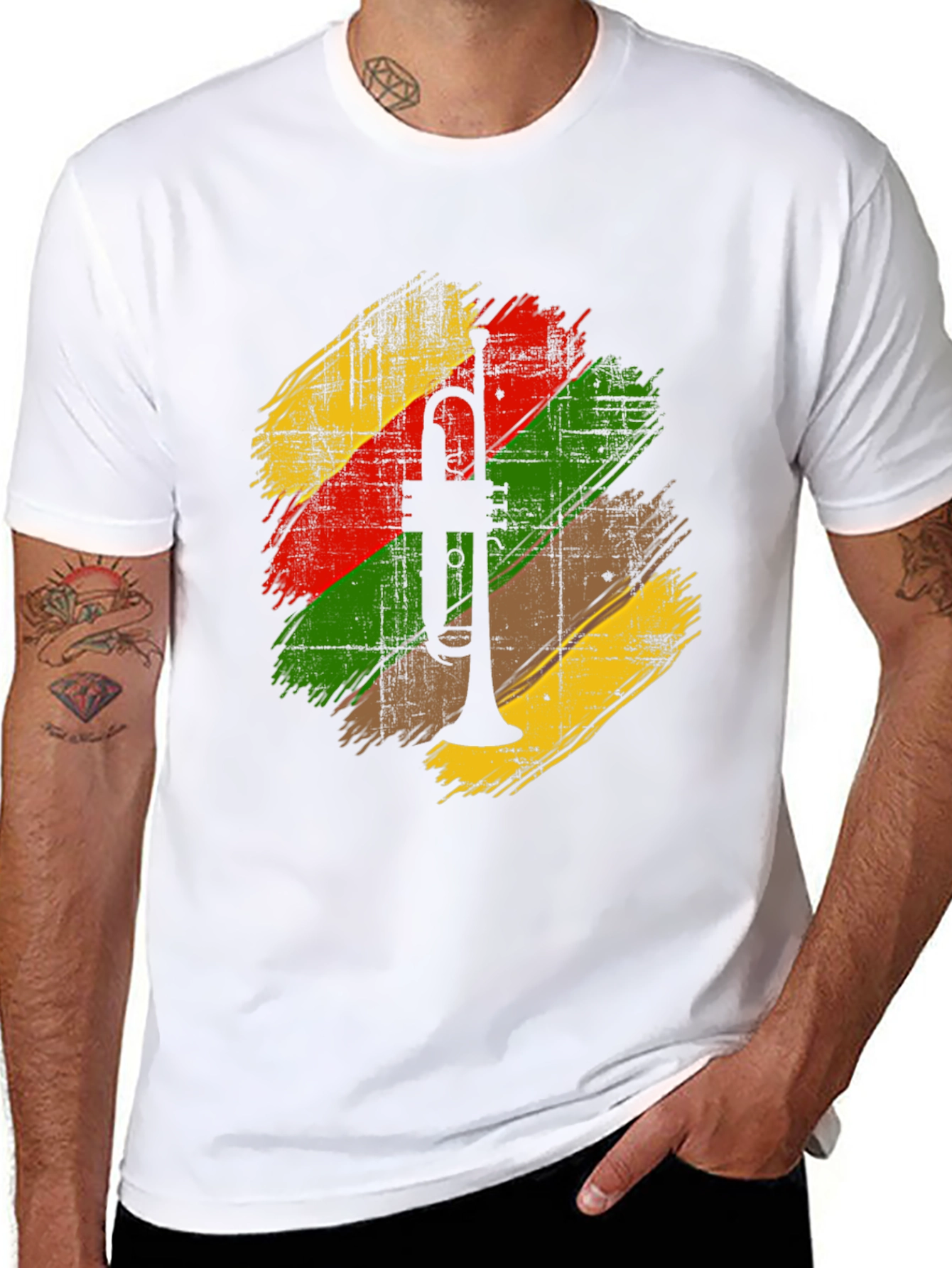 Black Trumpet Graphic Print T-Shirt view 8