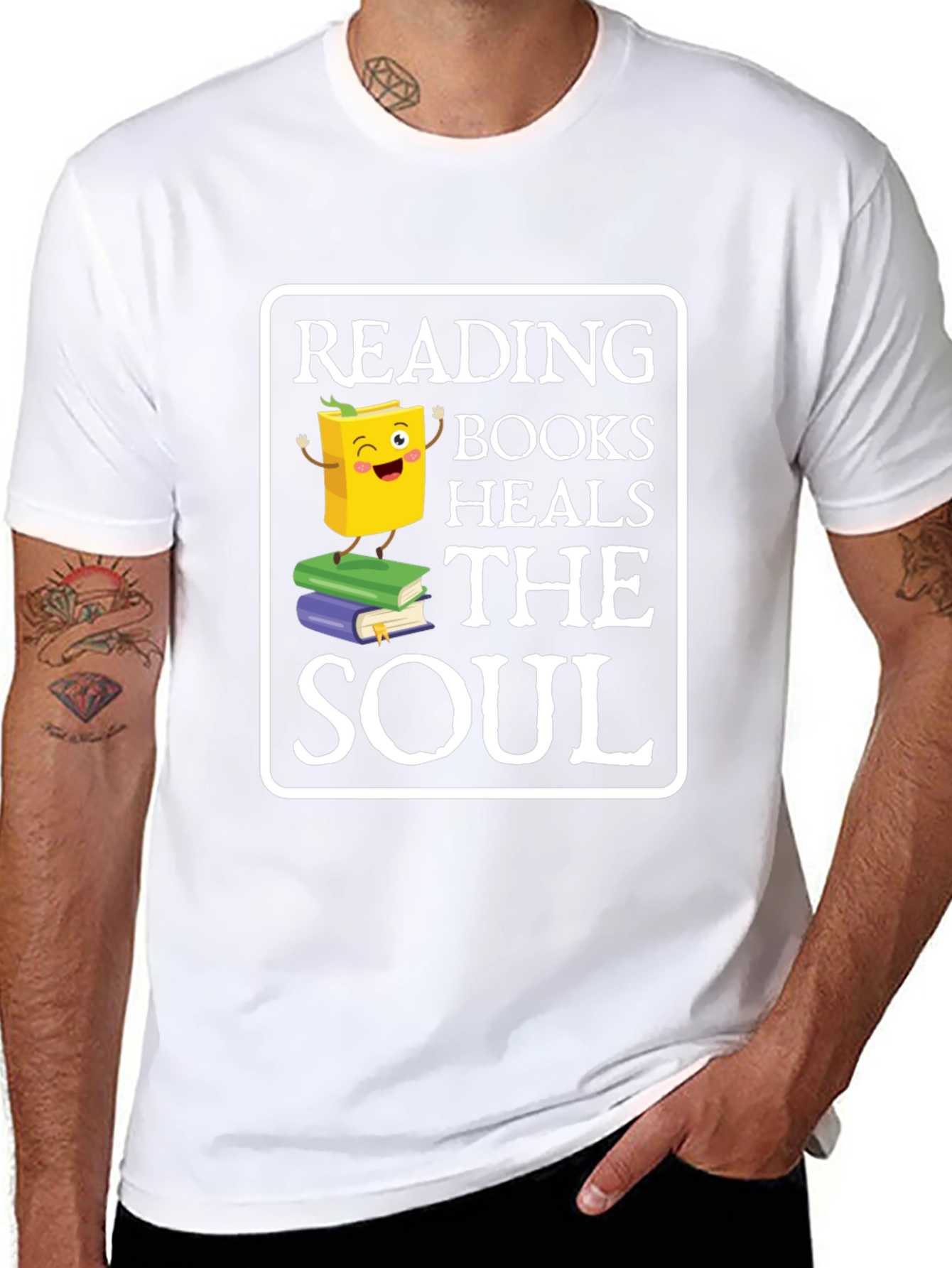 Black Reading Books Heals the Soul T-Shirt view 8