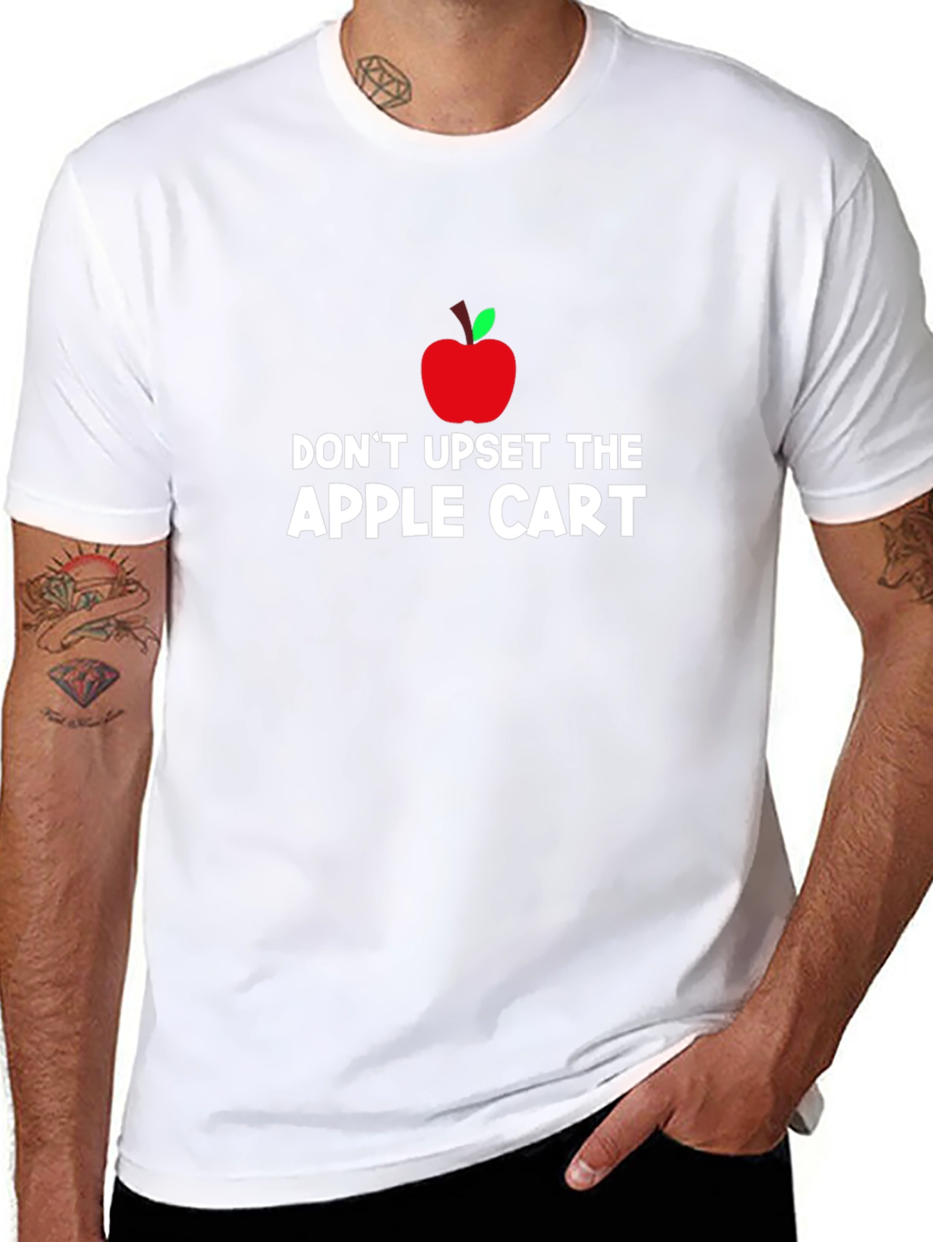 Black Don't Upset The Apple Cart T-Shirt - Black view 8