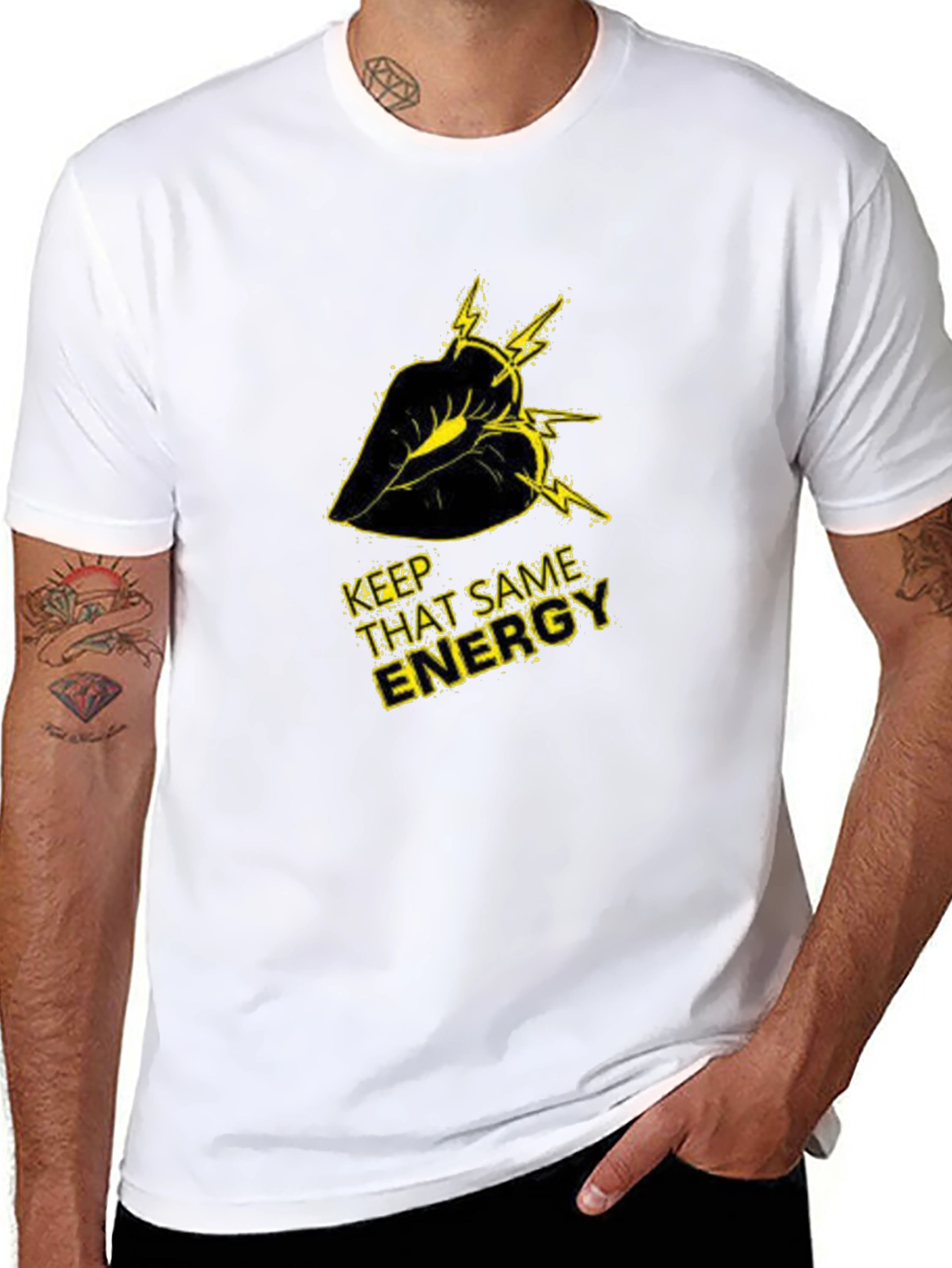 Black Keep That Same Energy Graphic Tee view 8