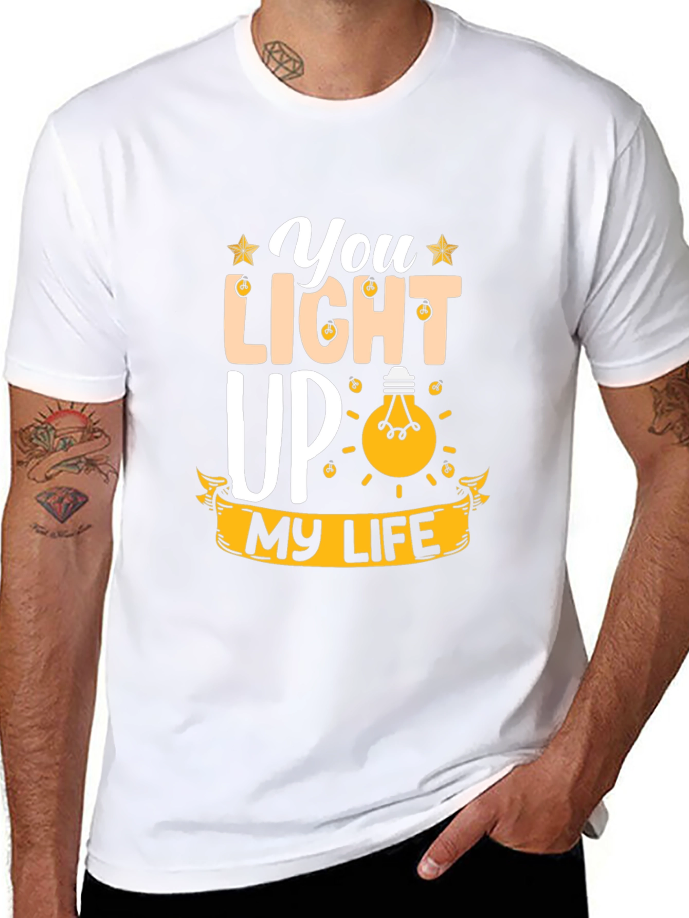 Black You Light Up My Life Graphic Tee view 8