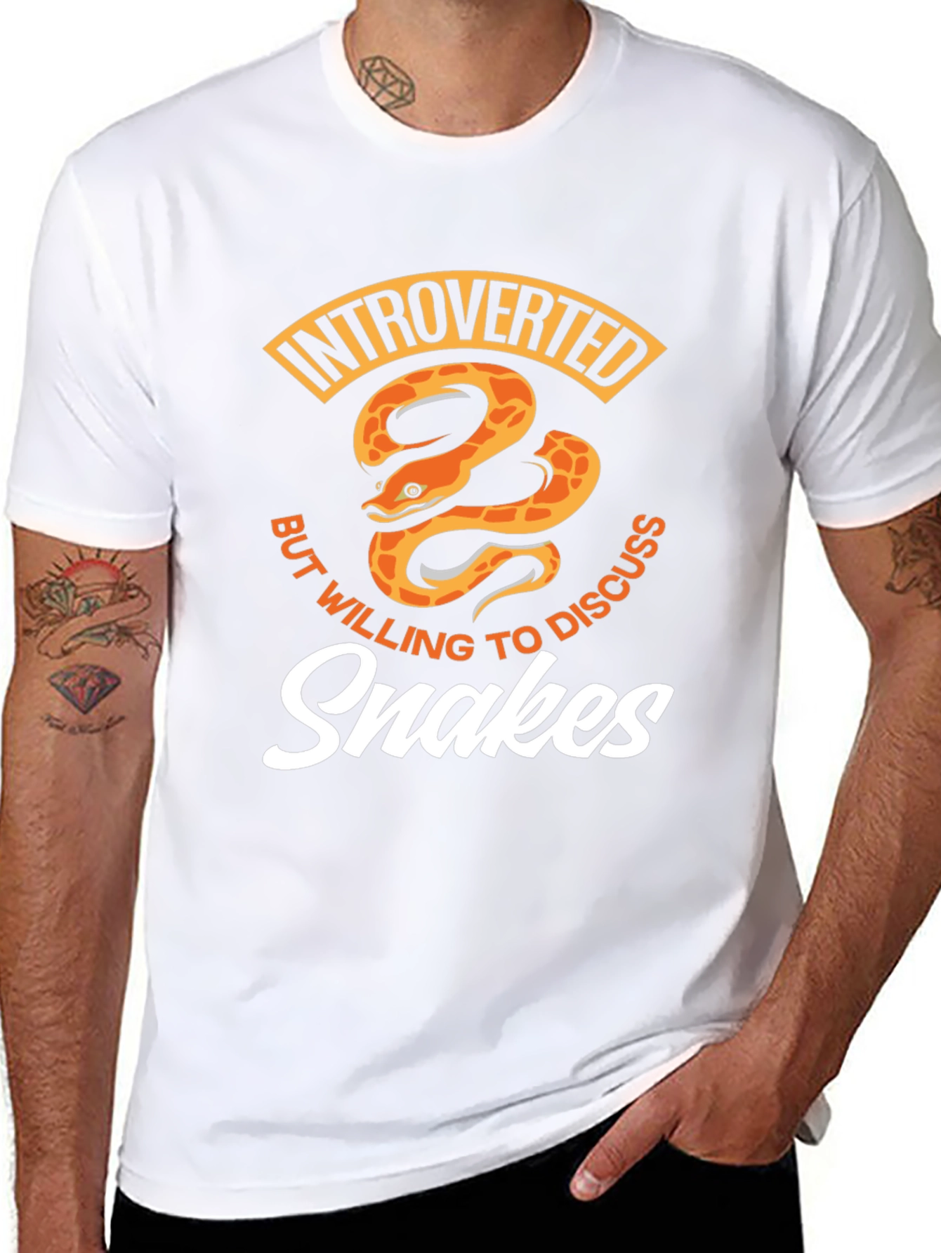 Black Introverted Snake Lover T-Shirt view 8