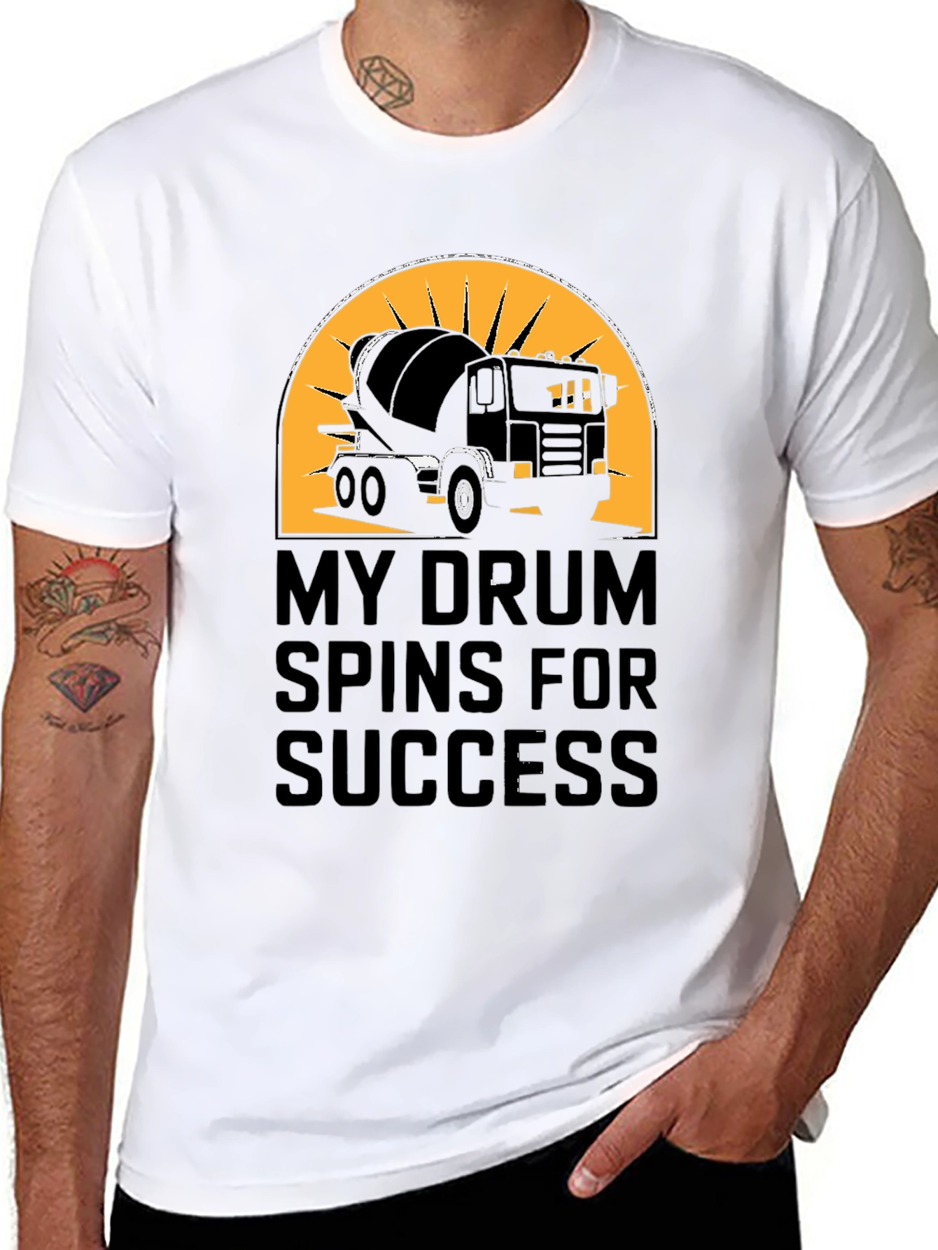 Black My Drum Spins for Success T-Shirt view 8