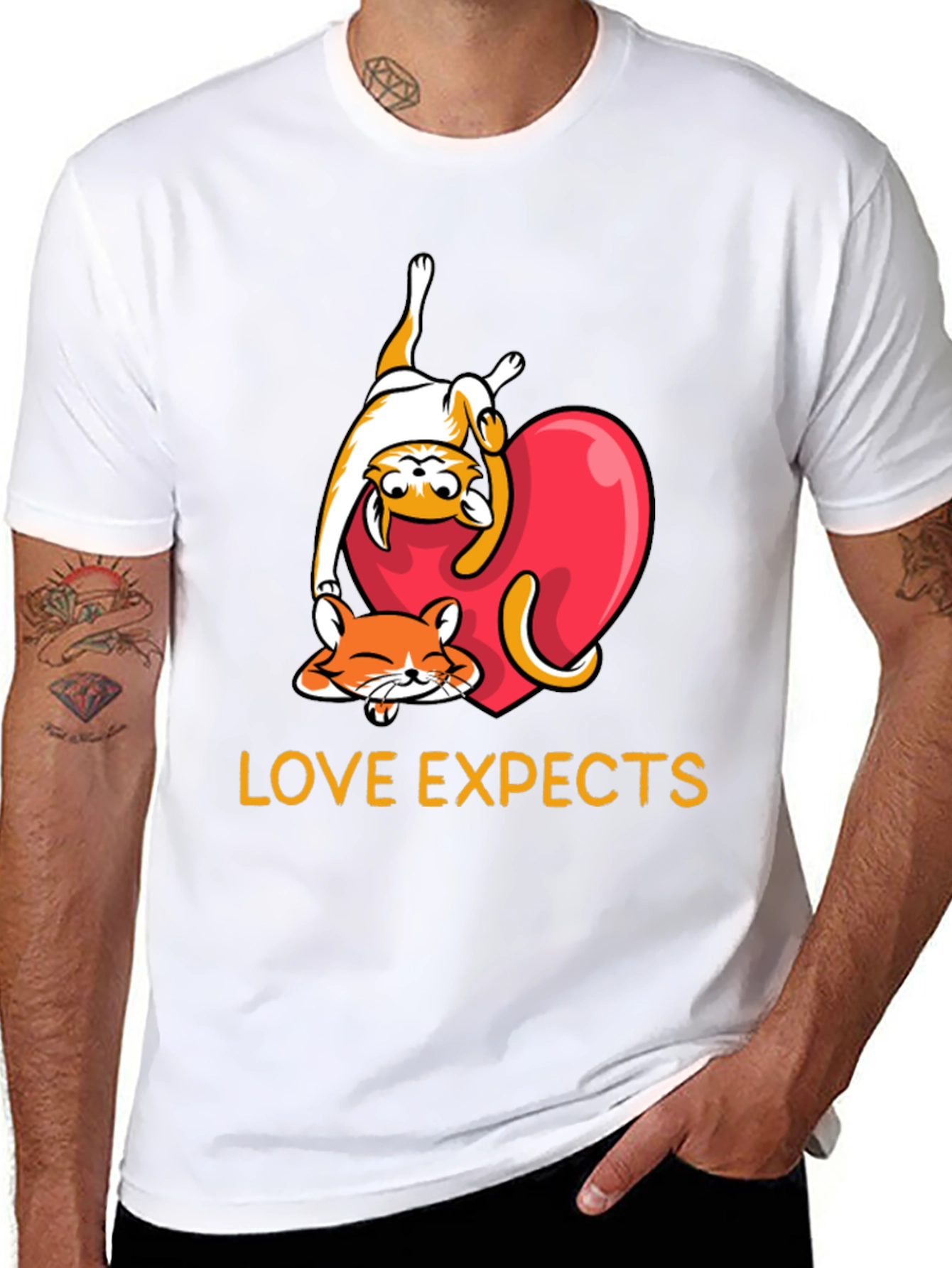 Love Expects Cat T-Shirt: Adorable Kitten Graphic Tee - 8