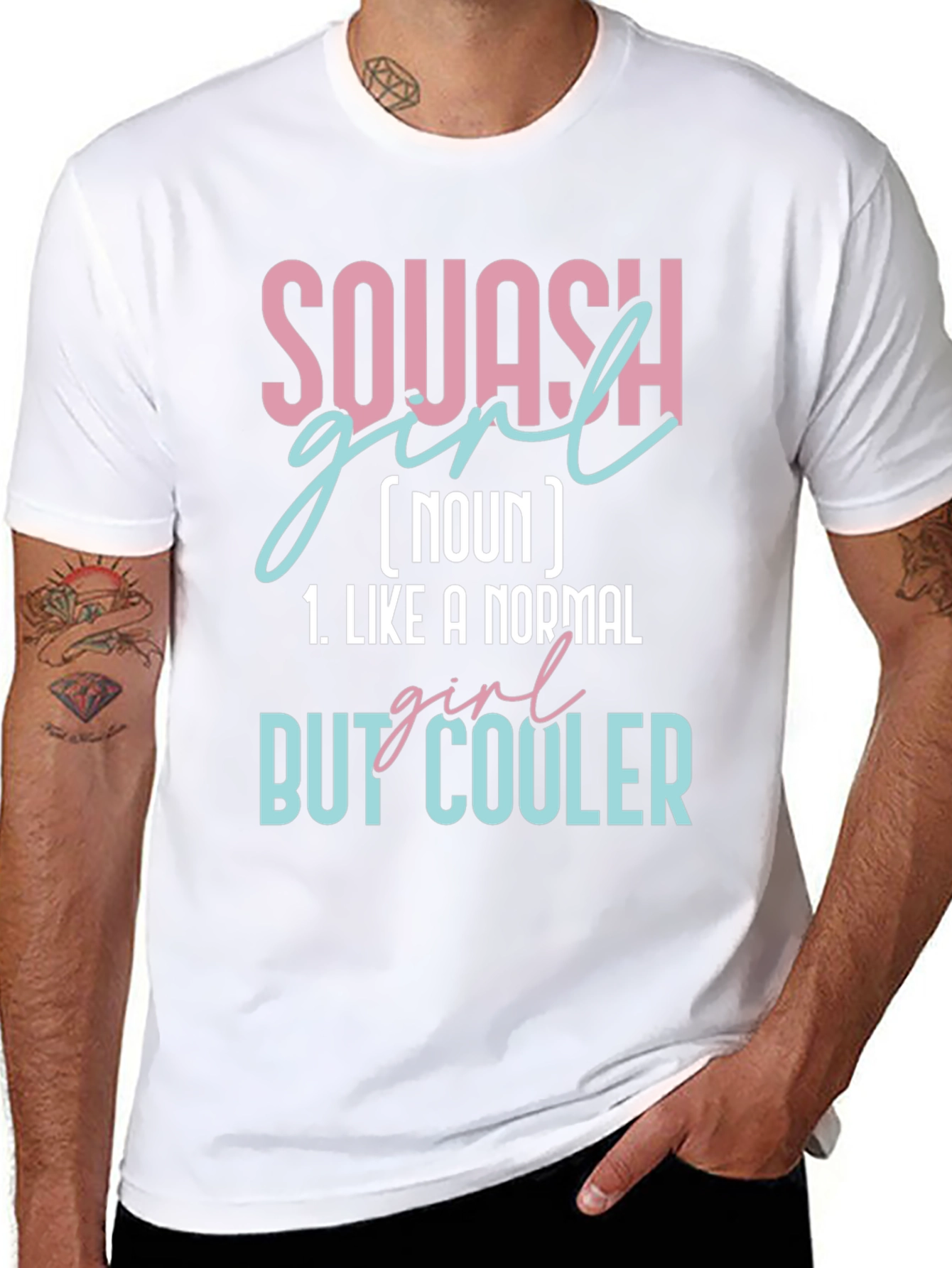 Black Squash Girl Definition T-Shirt - Cool & Unique Tee view 8