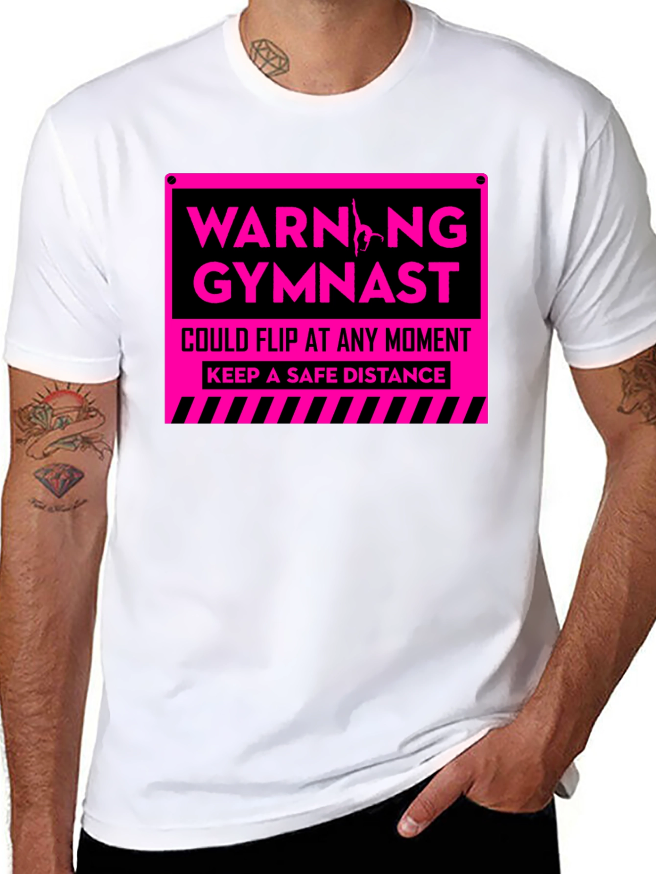Warning Gymnast T-Shirt - Keep a Safe Distance - 8