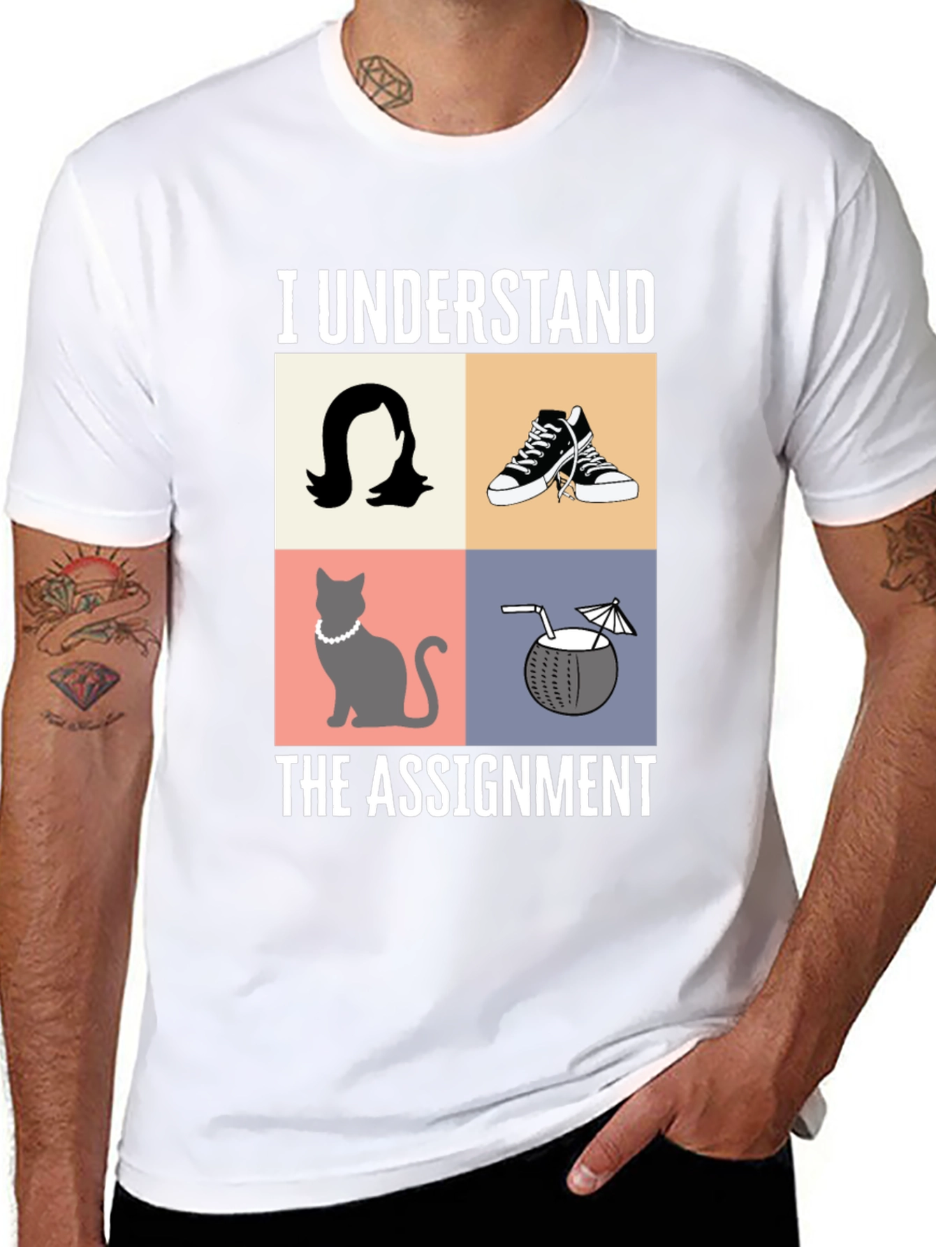 Black I Understand the Assignment Graphic T-Shirt view 8