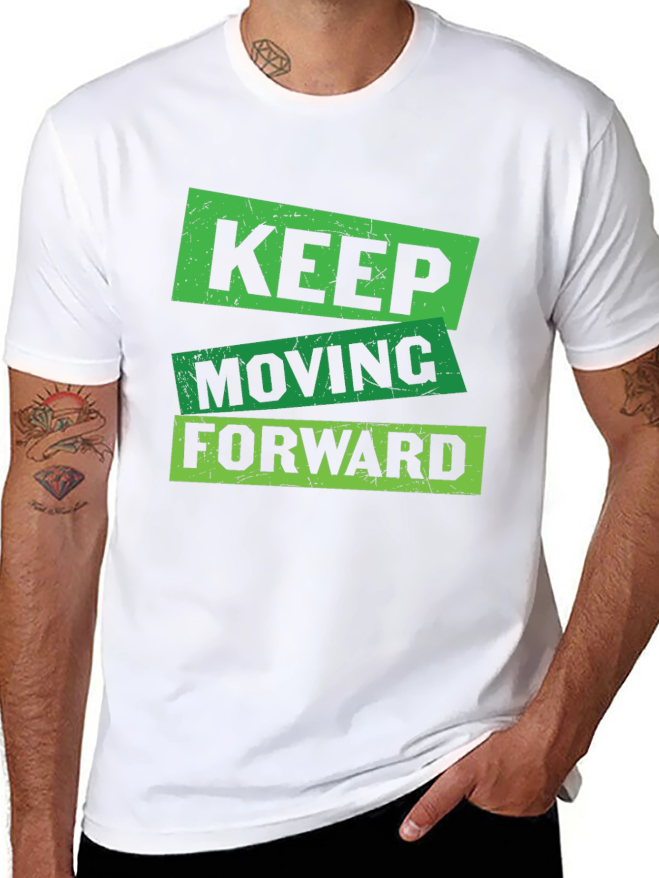 Black Keep Moving Forward Graphic T-Shirt view 8