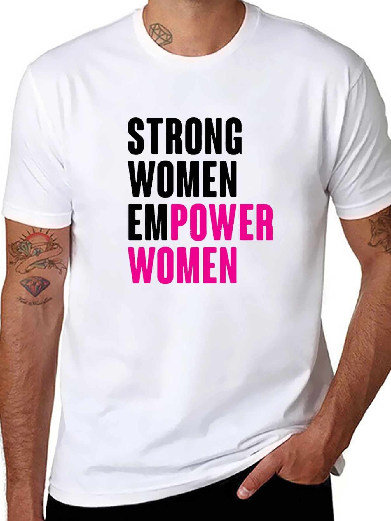 Strong Women Empower Women Graphic Tee - Black - 8