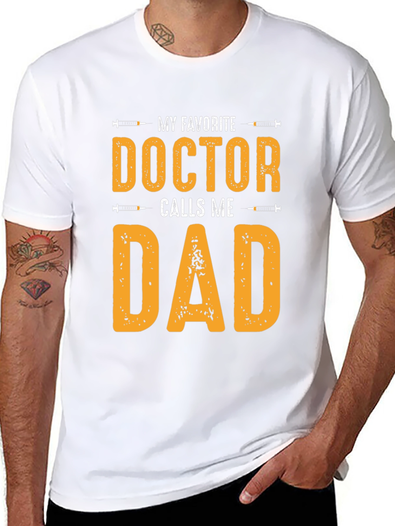 Black My Favorite Doctor Calls Me Dad T-Shirt view 8