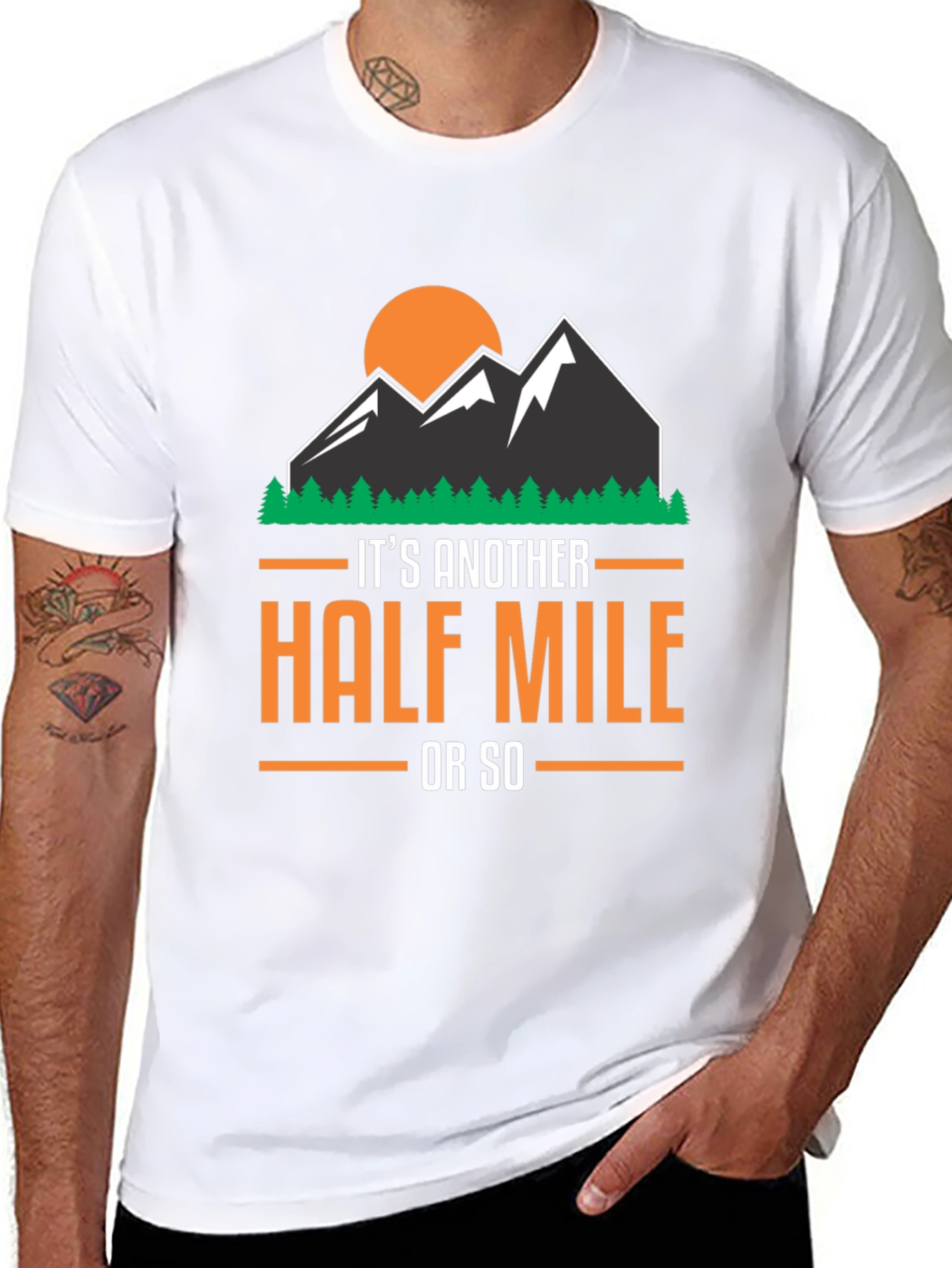 Black Hiking T-Shirt: Another Half Mile view 8