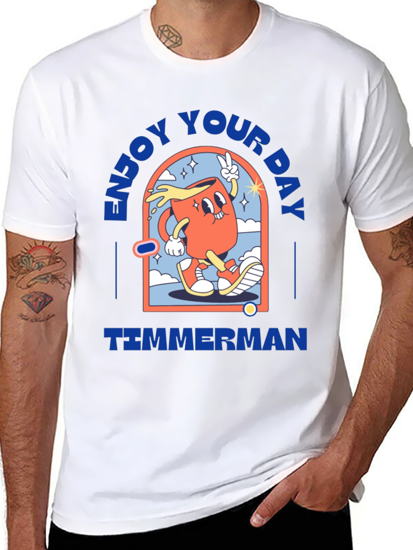 Black Enjoy Your Day Timmerman T-Shirt view 8