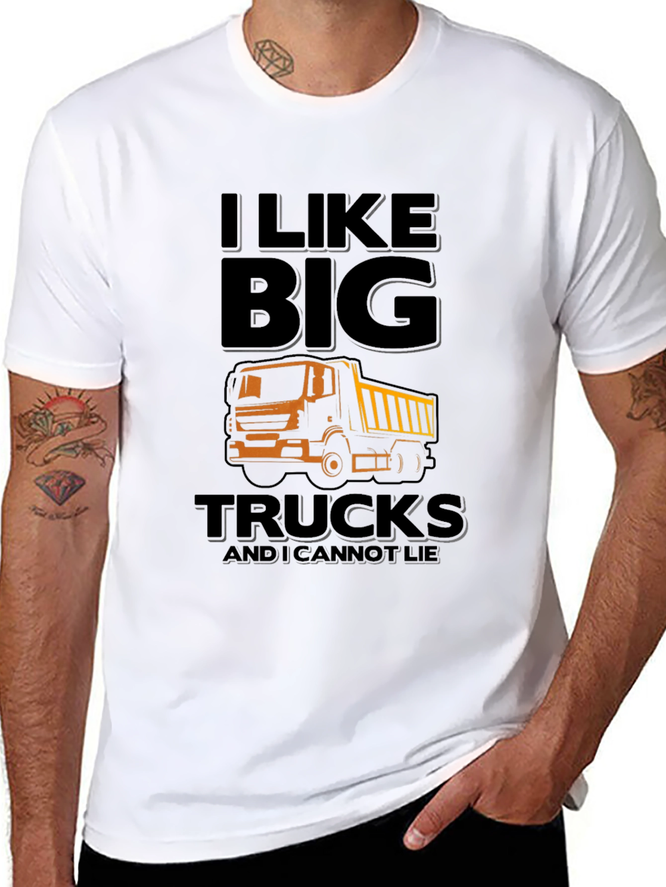 Black I Like Big Trucks T-Shirt view 8