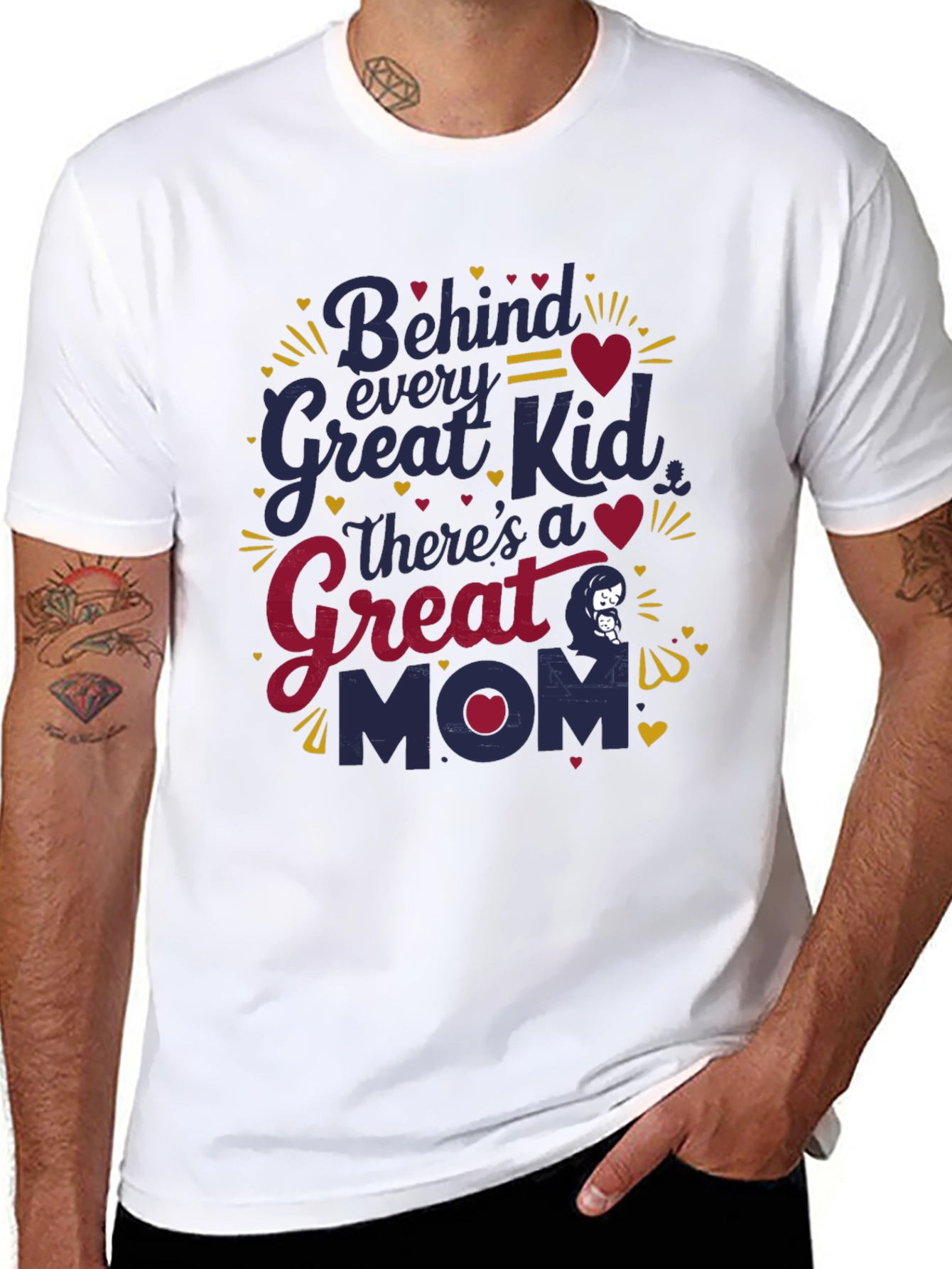 Great Mom T-Shirt - Premium Black Cotton Blend - 8