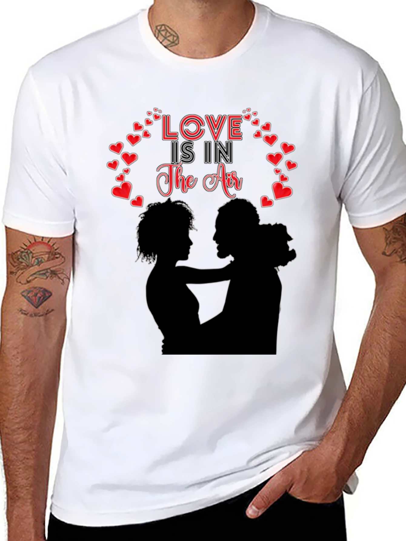 Black Love is in the Air Graphic T-Shirt view 8