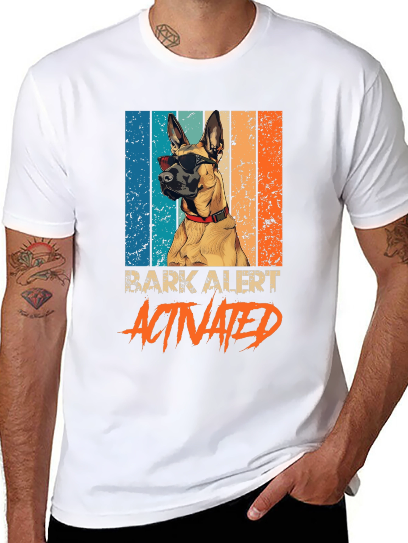 Black Cool Dog T-Shirt - Bark Alert Activated! view 8