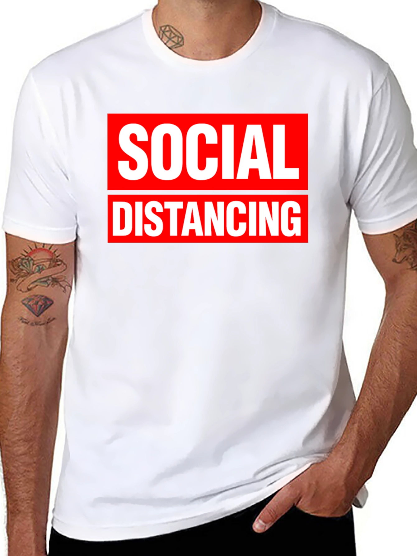 Social Distancing Graphic Tee - Black - 8