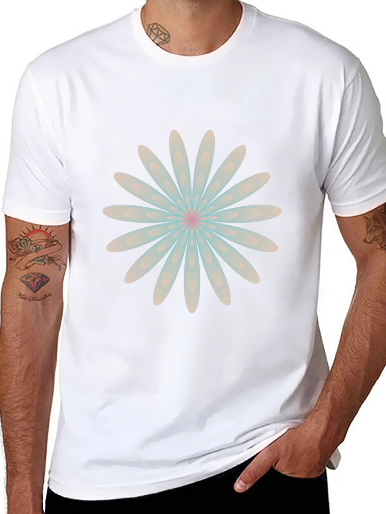 Black Daisy Graphic T-Shirt - Stylish Casual Wear view 8
