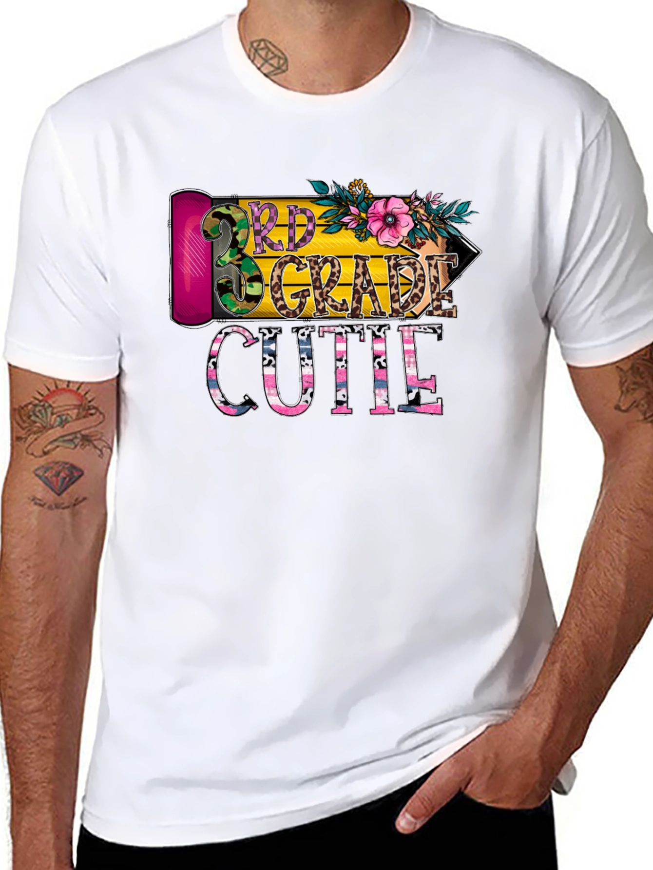 Black 3rd Grade Cutie T-Shirt - Back to School view 8