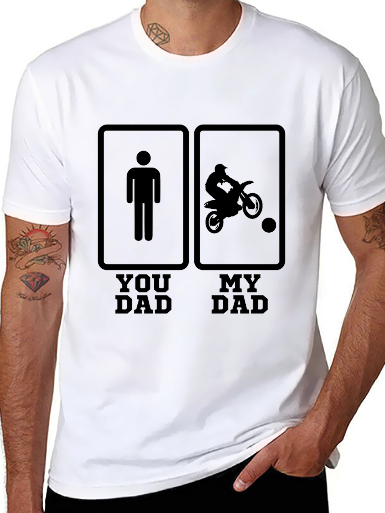 Black You Dad My Dad T-Shirt - Motocross Father's Day Tee view 8