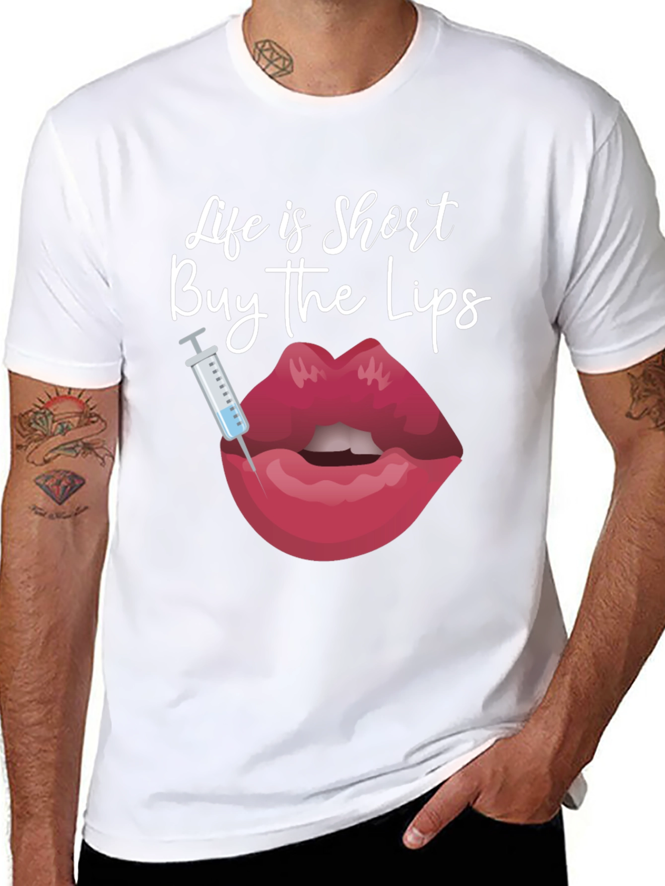 Black Life is Short Buy the Lips T-Shirt view 8