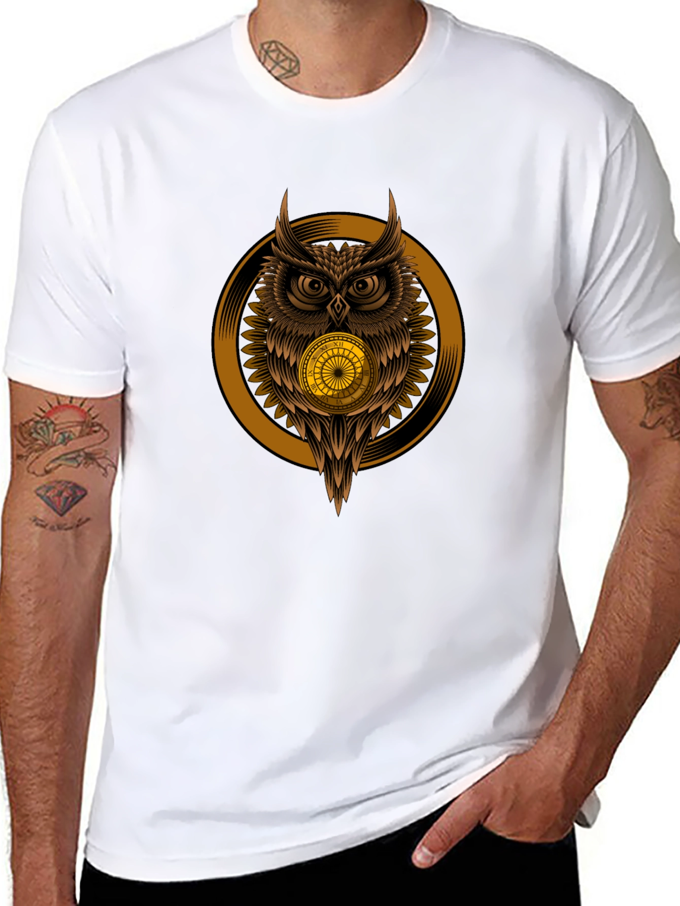Black Owl Time T-Shirt view 8