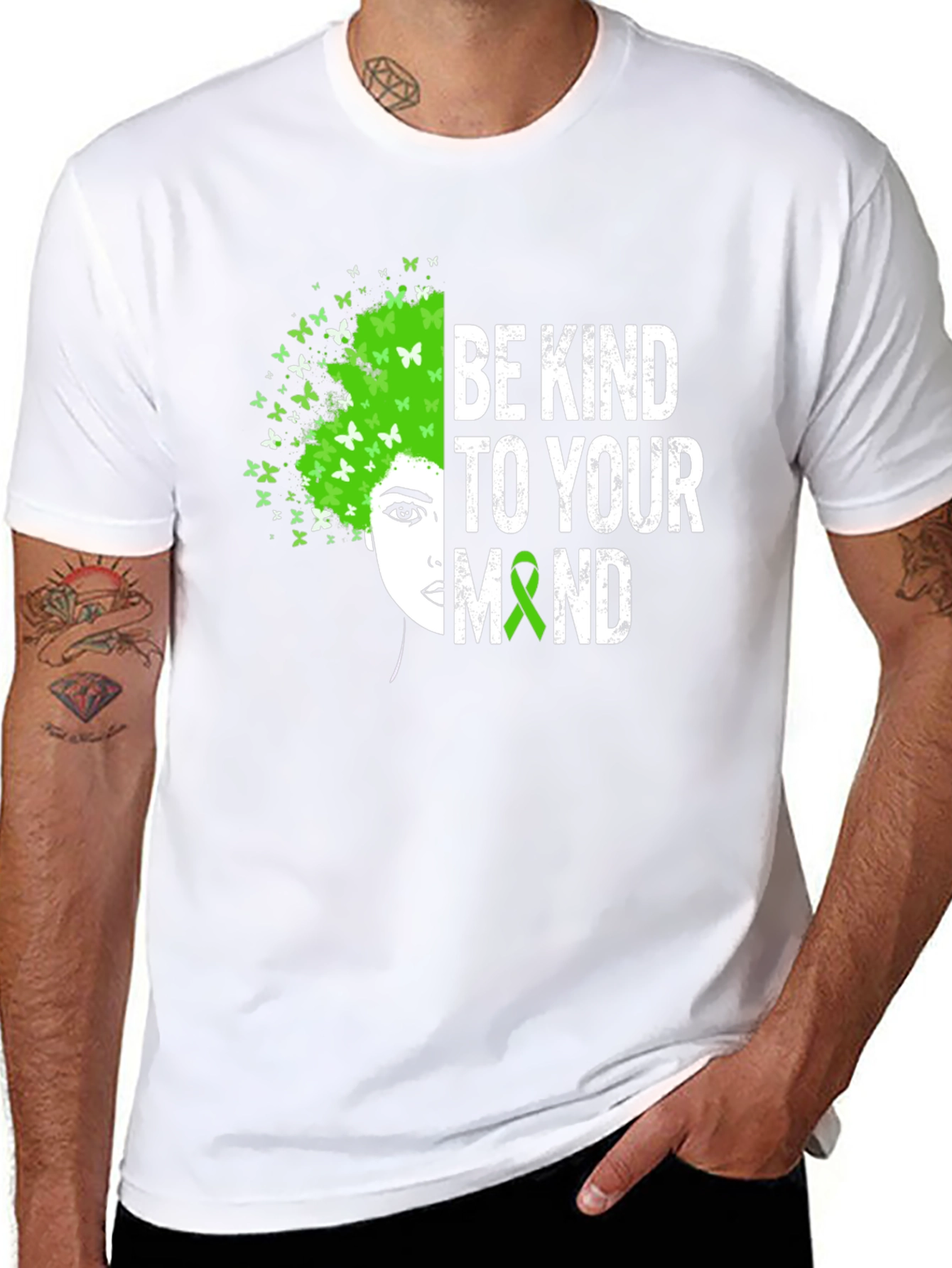 Black Be Kind To Your Mind T-Shirt - Mental Health Awareness Tee view 8