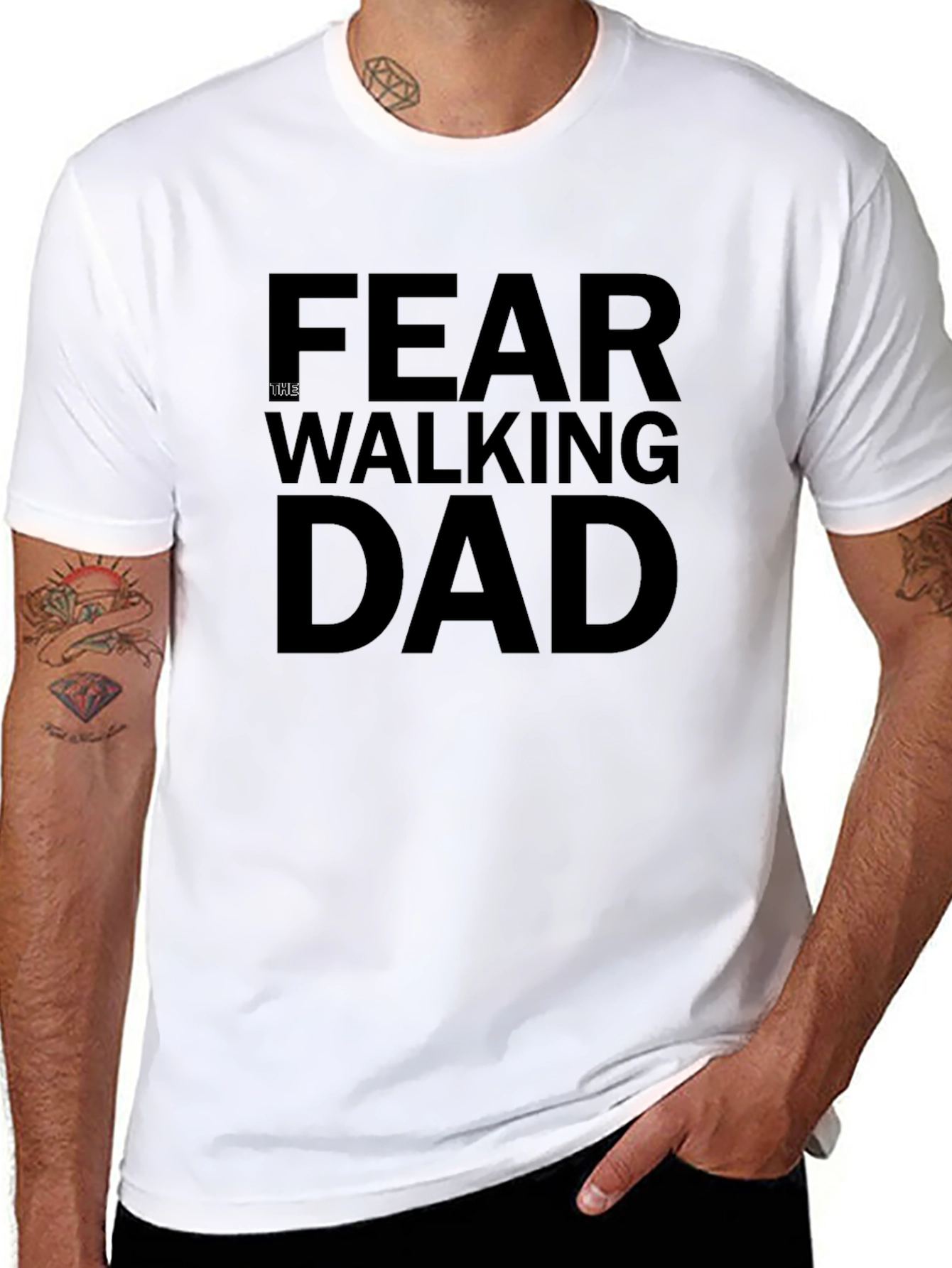 Black Fear The Walking Dad Black T-Shirt view 8