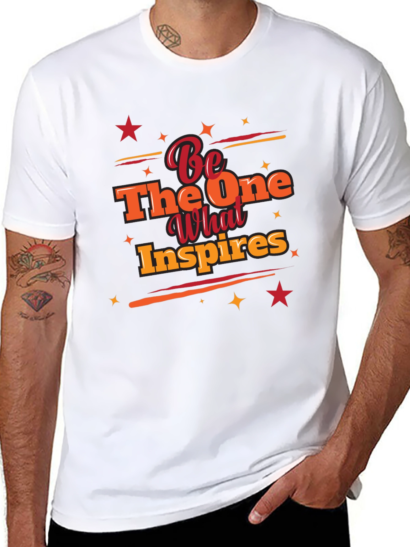 Black Inspirational Graphic Tee - Be The One What Inspires view 8